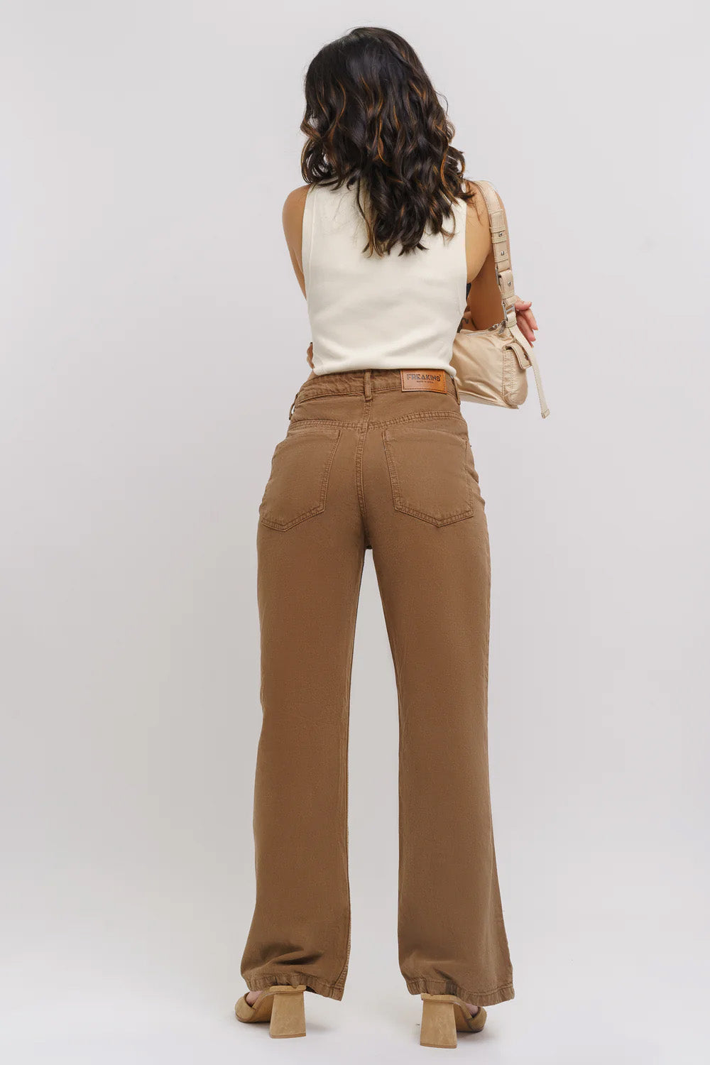 Brown Women's Wide Jeans