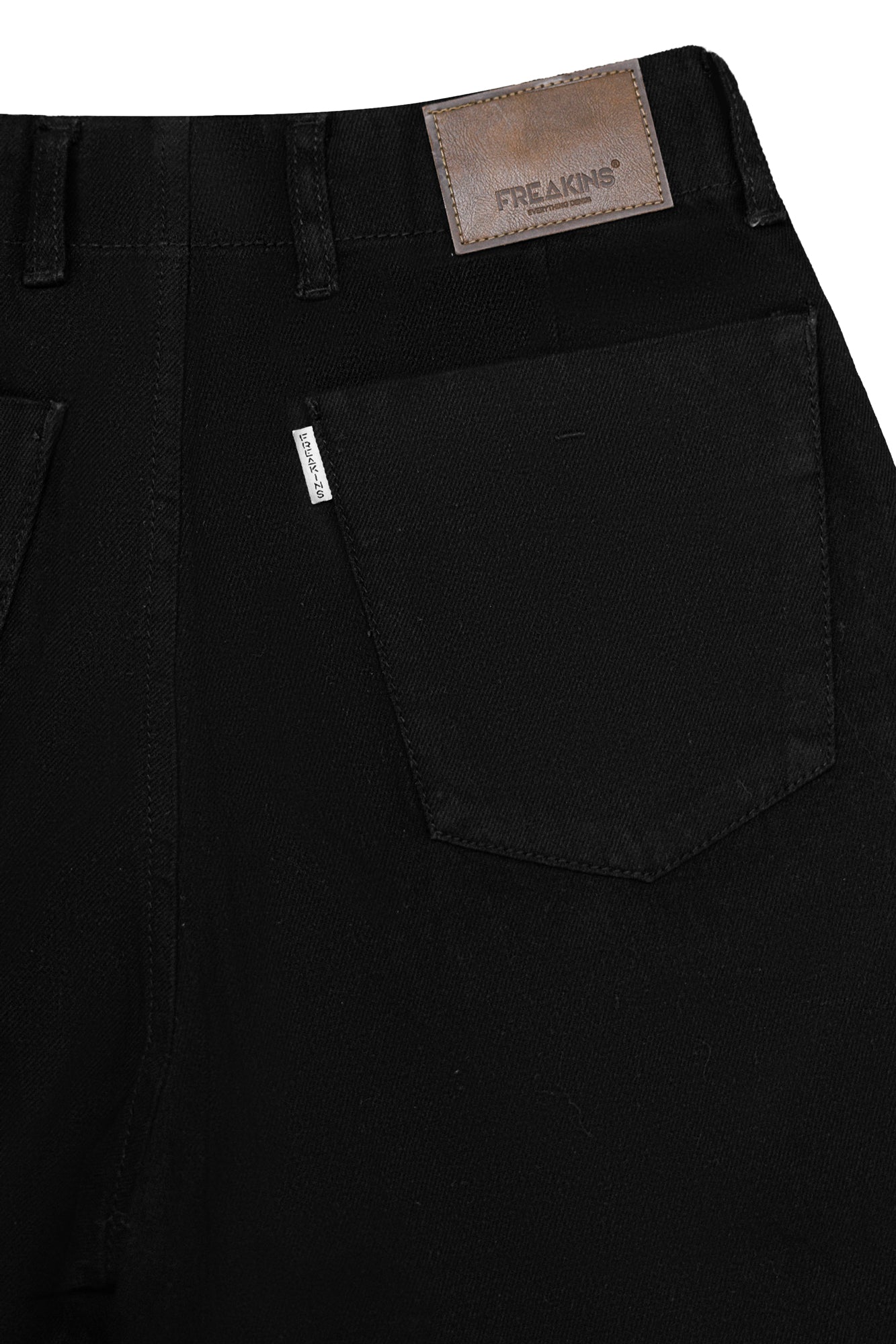 Lush Black Pintuck Straight Jeans