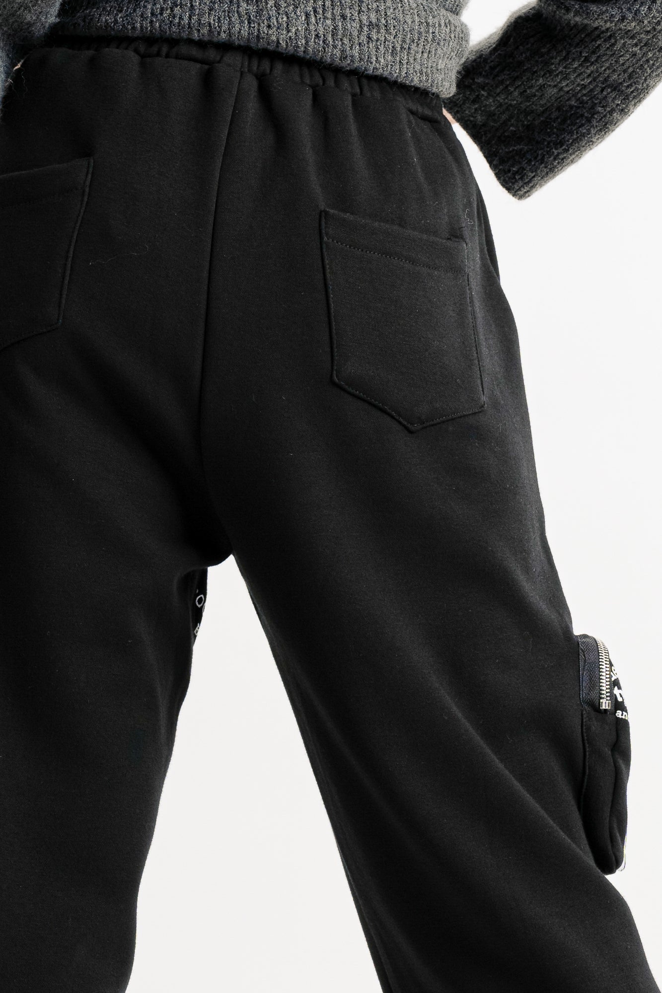 Black Printed Joggers