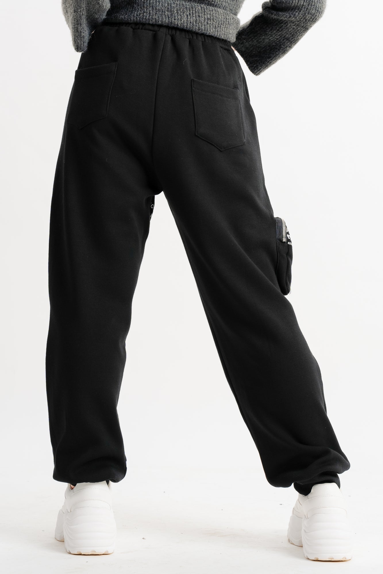 Black Printed Joggers