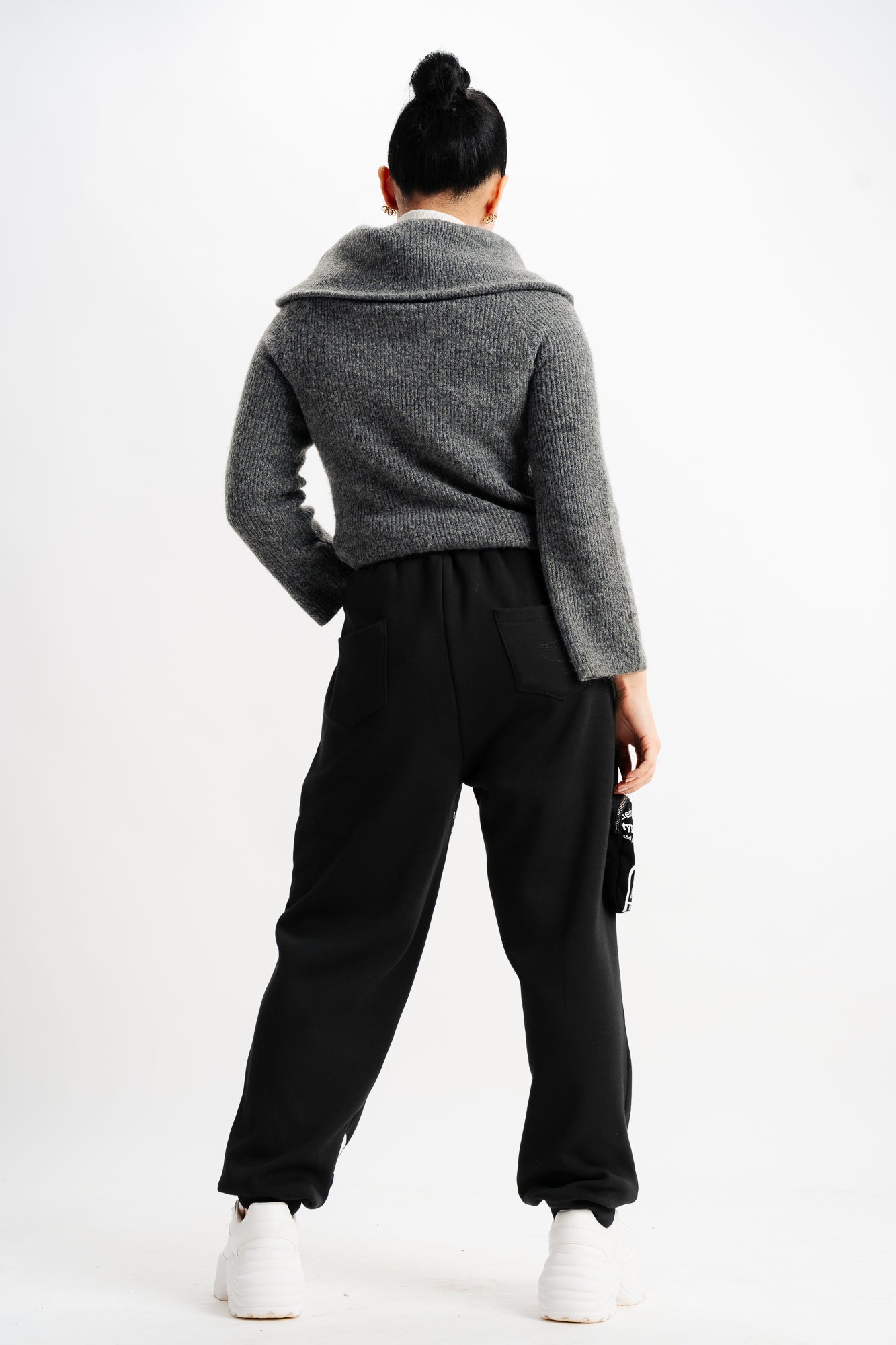 Black Printed Joggers