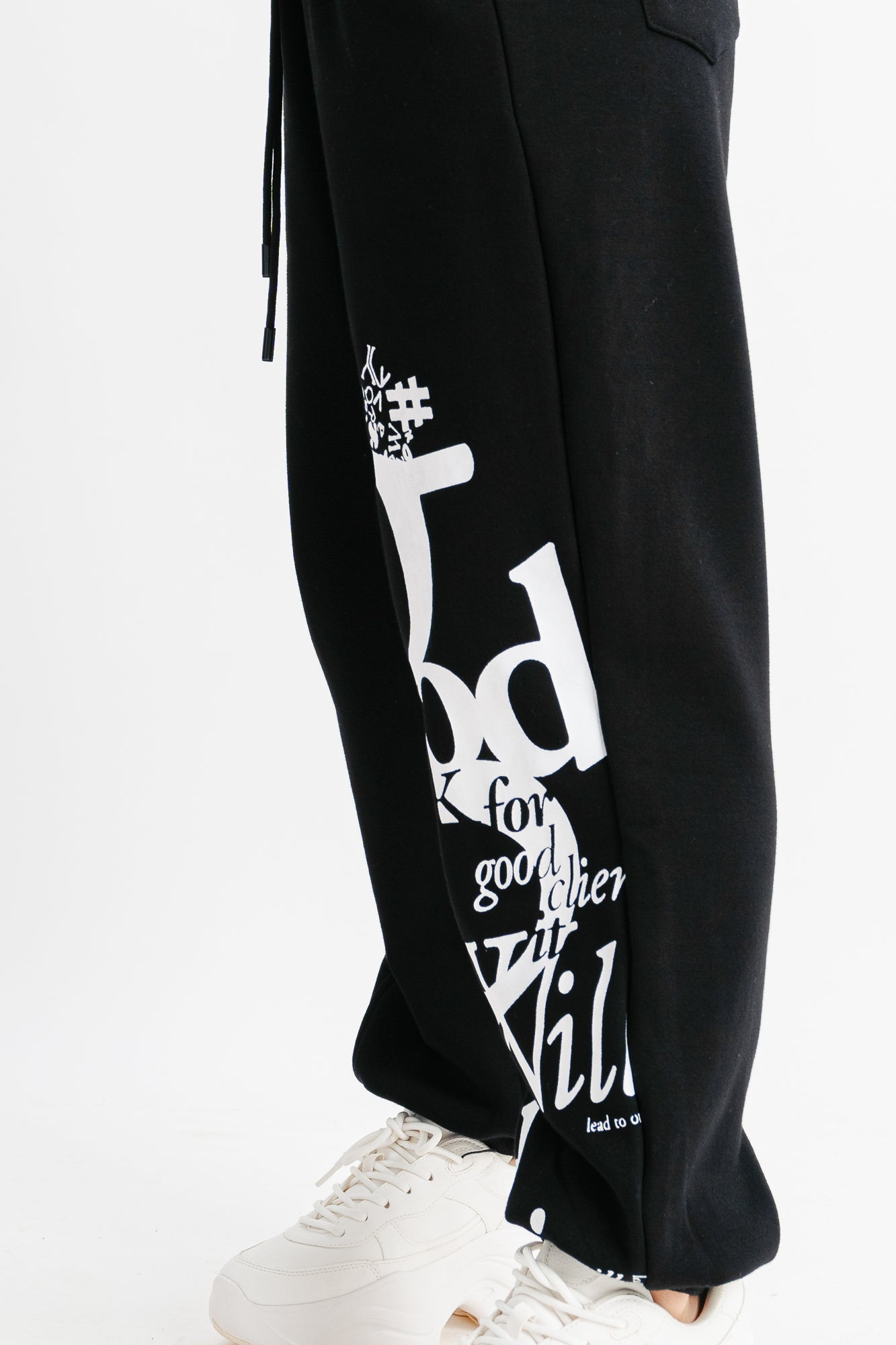 Black Printed Joggers