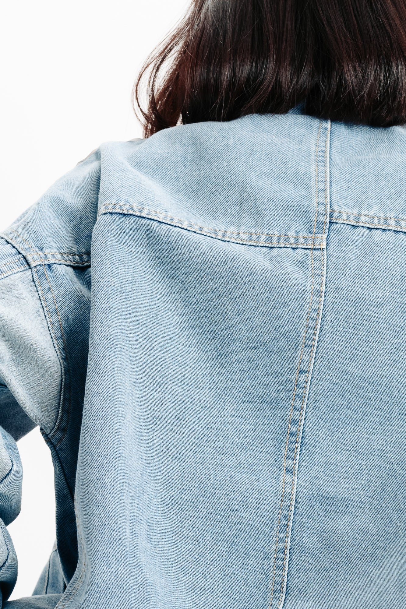 Patch Printed Blue Denim Jacket