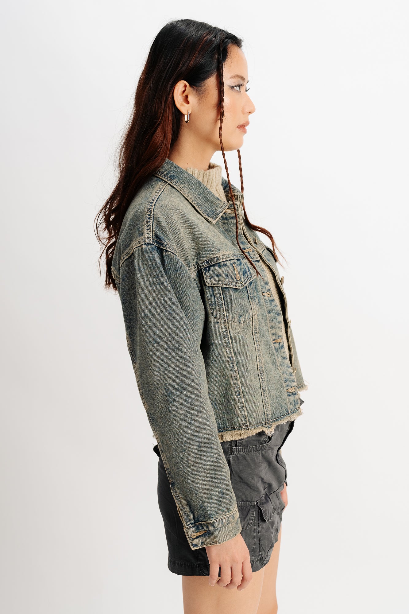 Vintage Frayed Denim Jacket