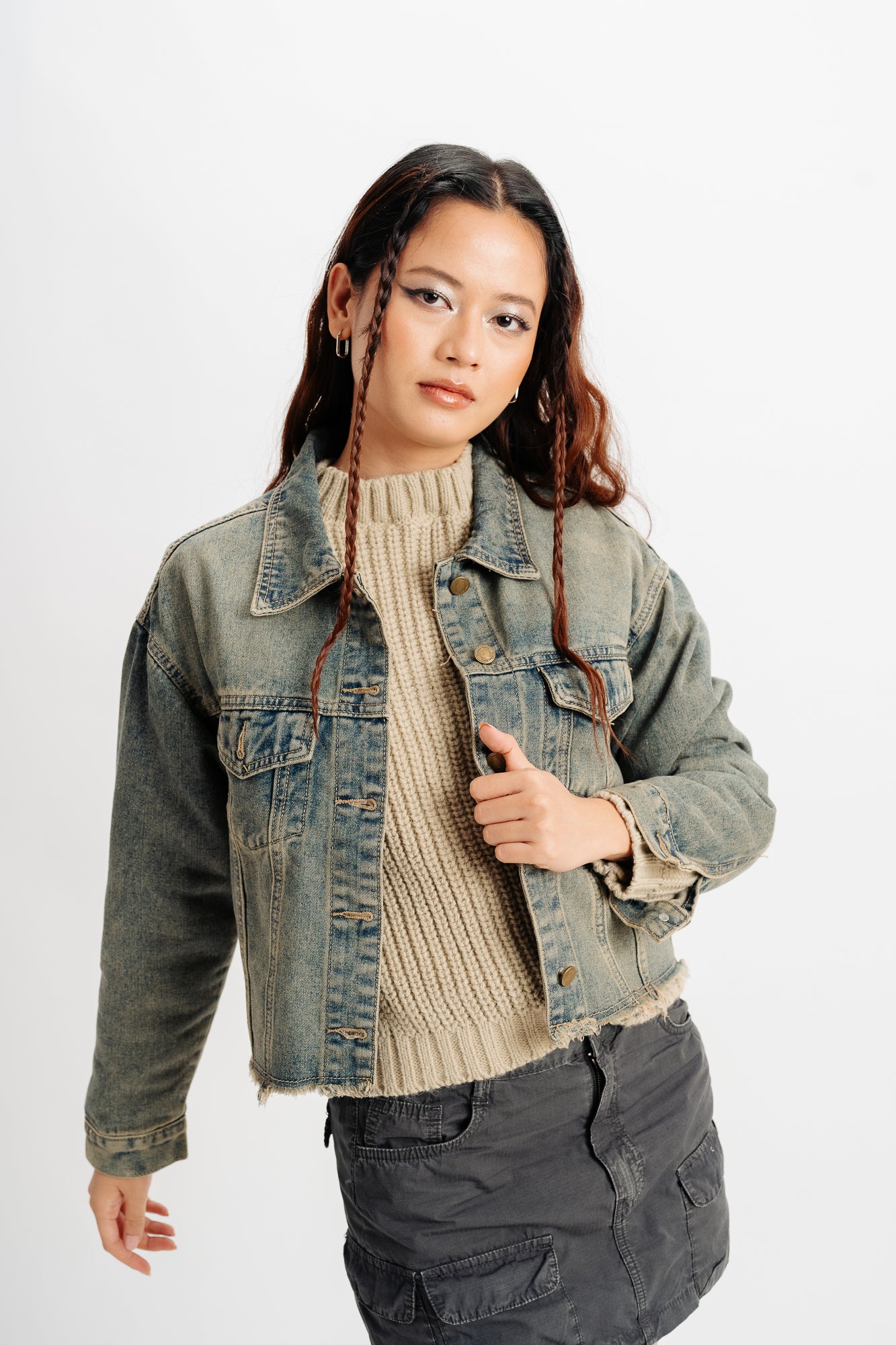 Vintage Frayed Denim Jacket