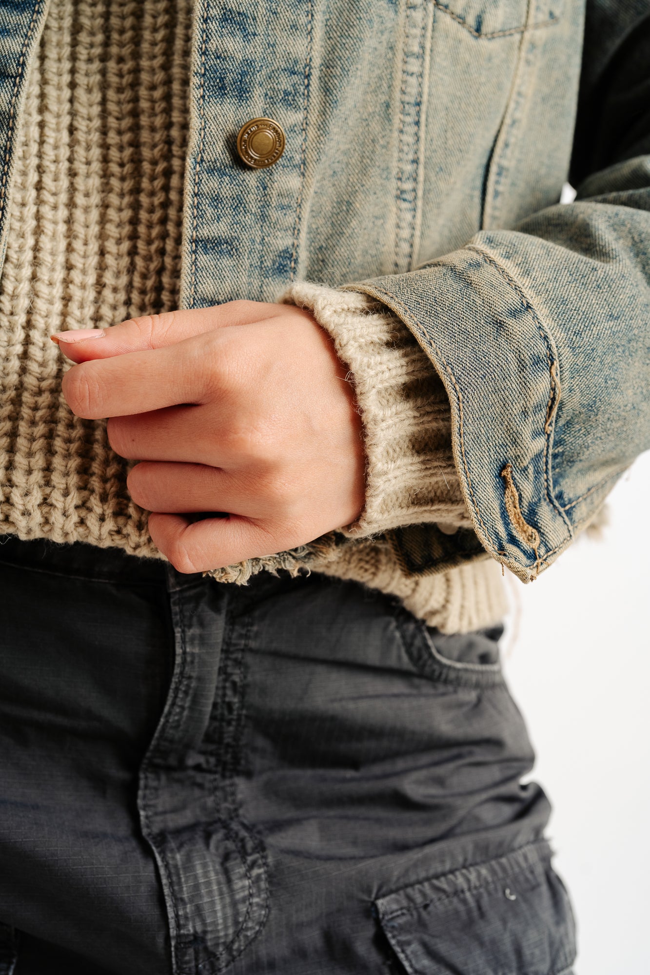 Vintage Frayed Denim Jacket