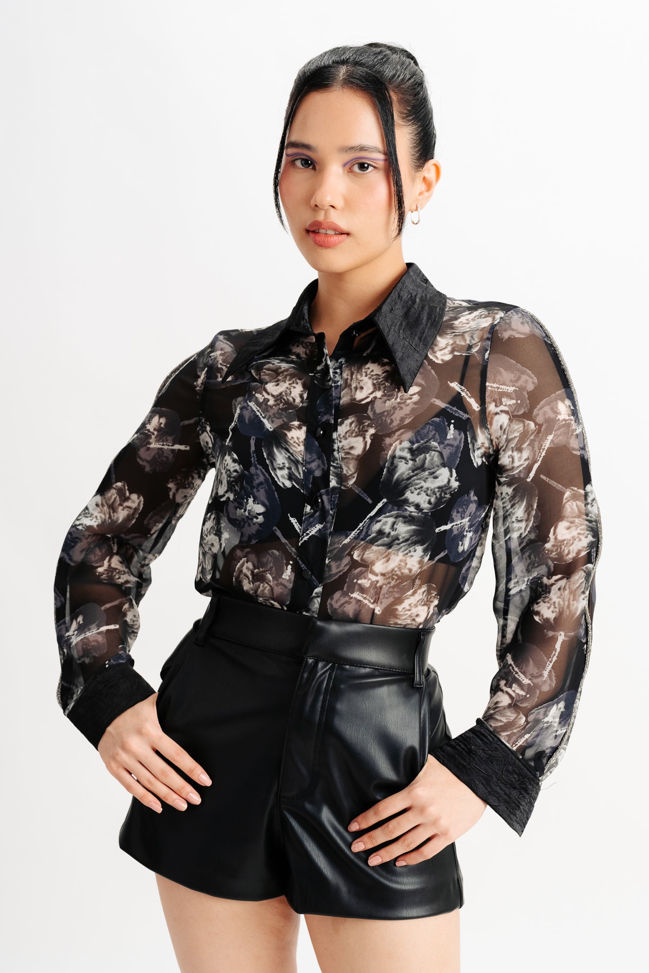 Mystic Black Sheer Shirt