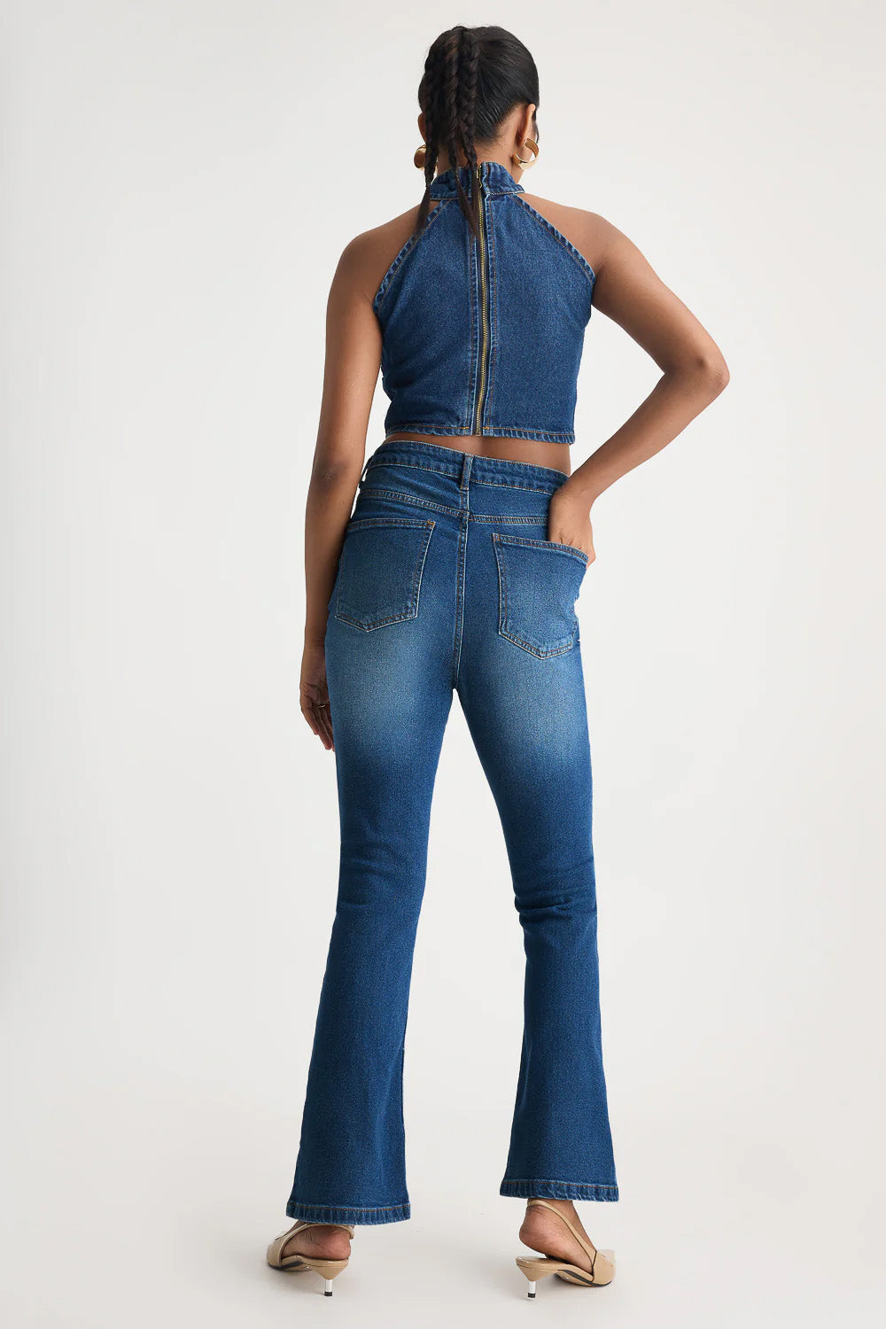 Classic Blue Distress Women's Bootcut Jeans