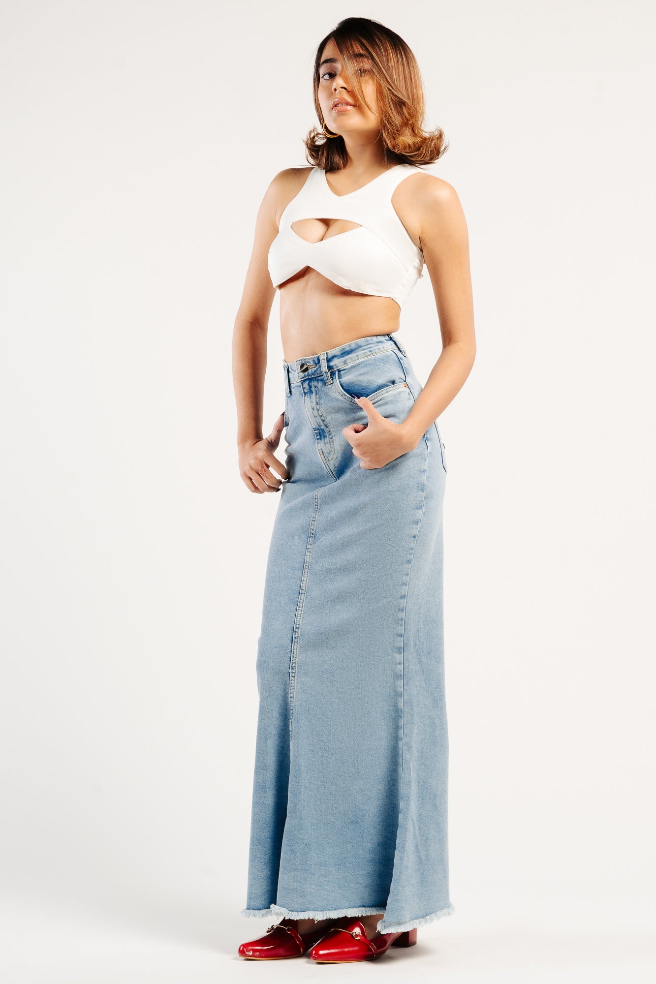 Denim Mermaid Indie Skirt