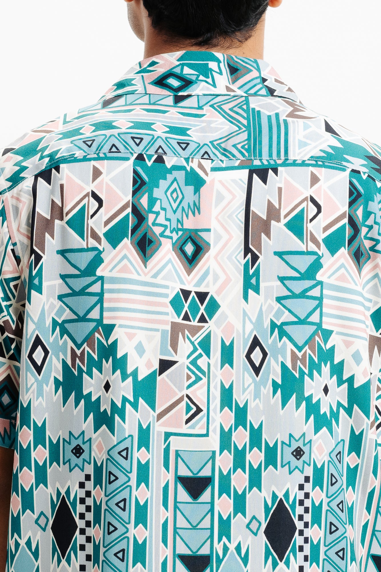 Green Puzzled Printed Men's Shirt