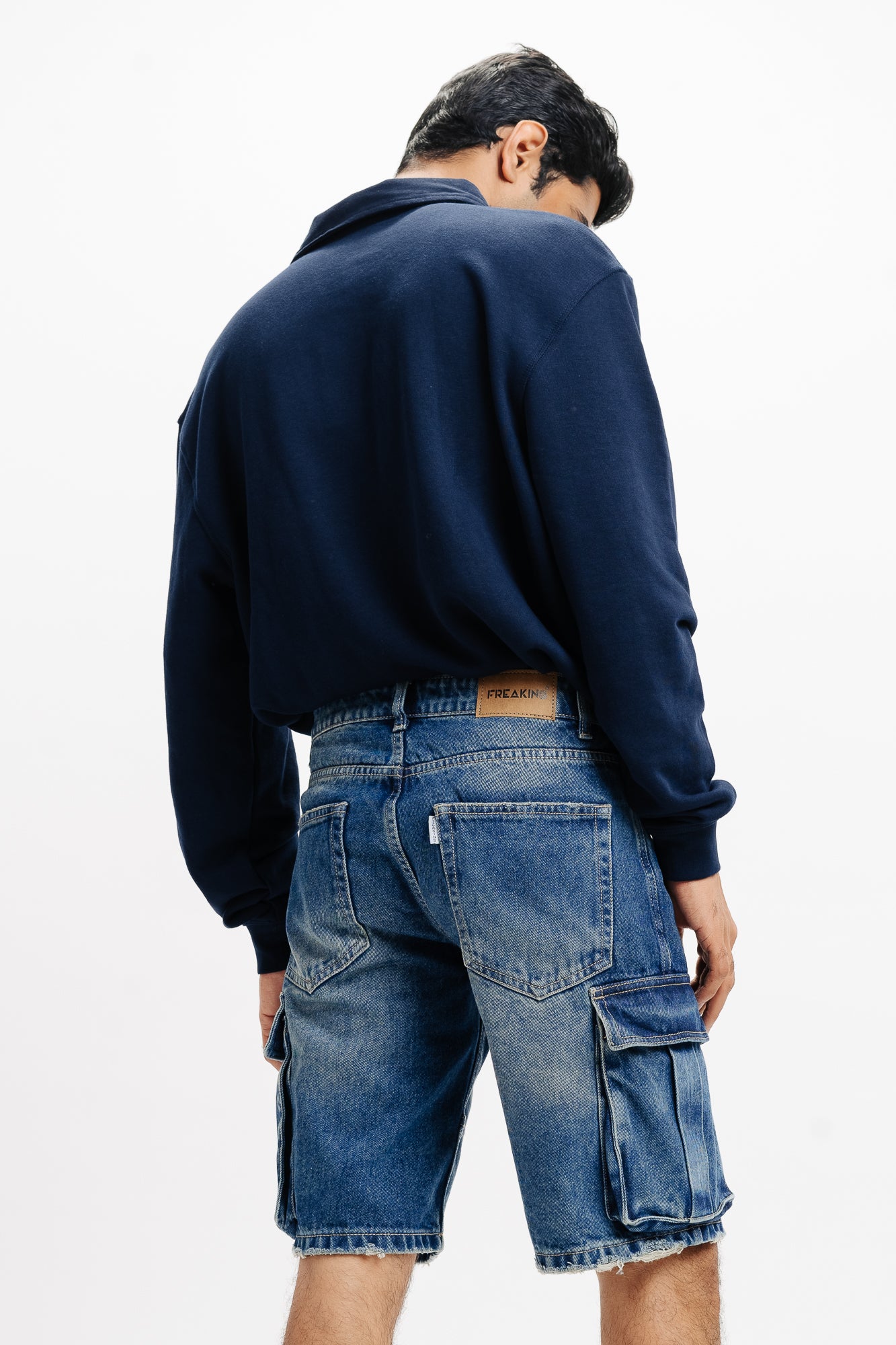 Indigo Men's Straight Cargo Shorts