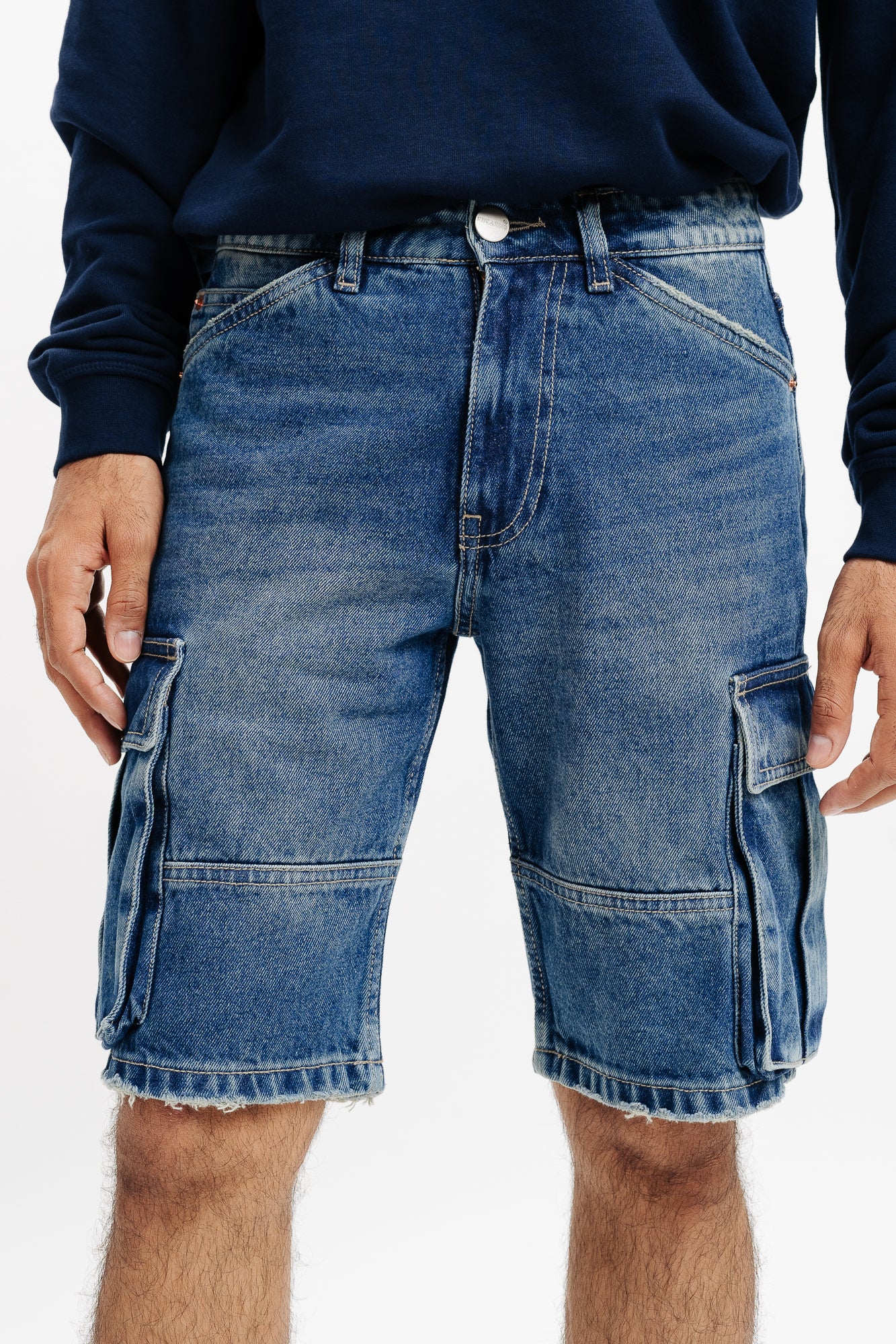Indigo Men's Straight Cargo Shorts