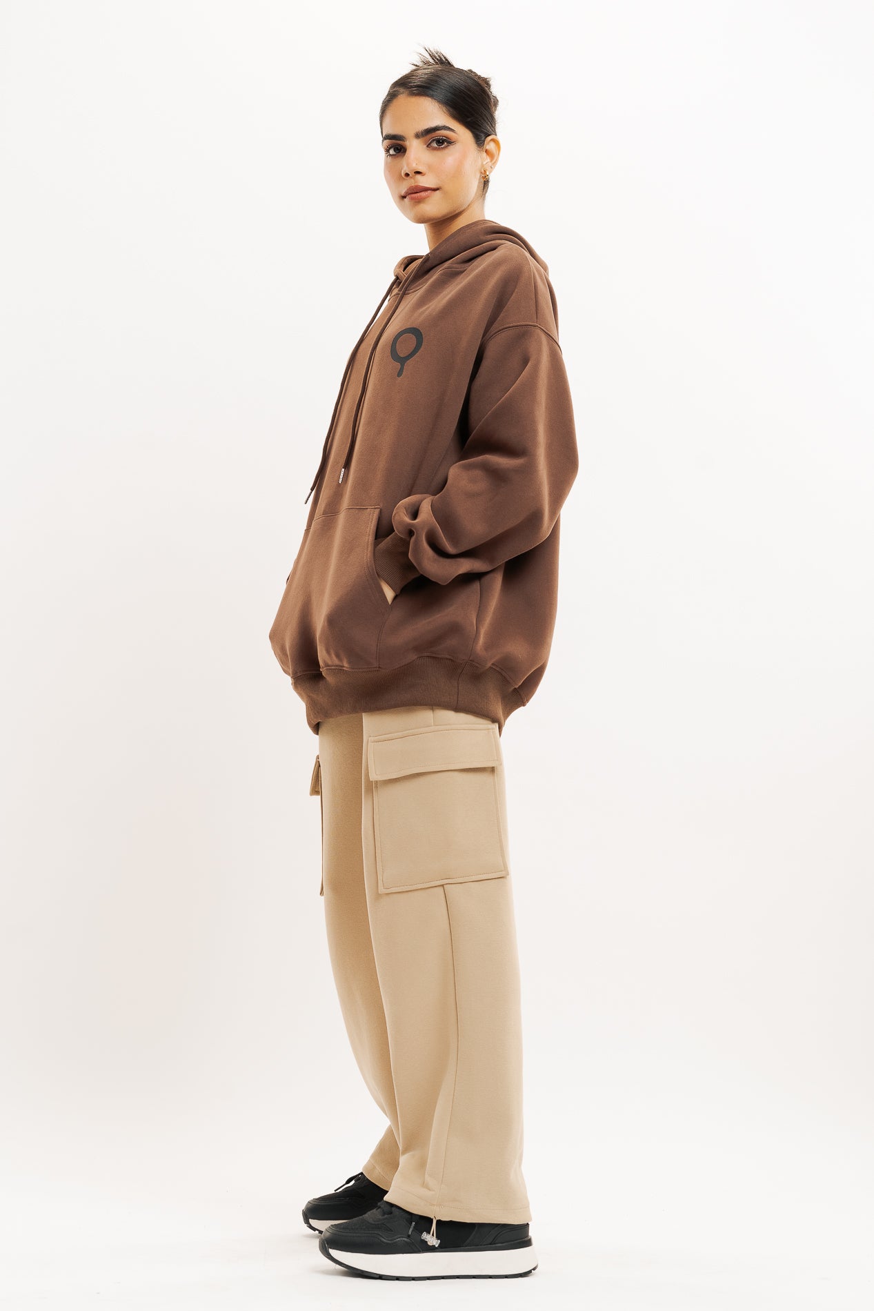 Mickey 3D Hoodie In Brown