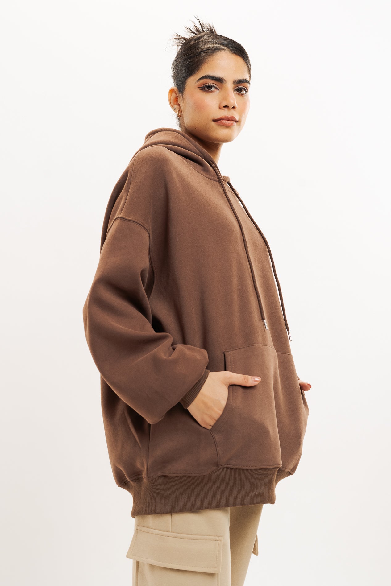 Mickey 3D Hoodie In Brown