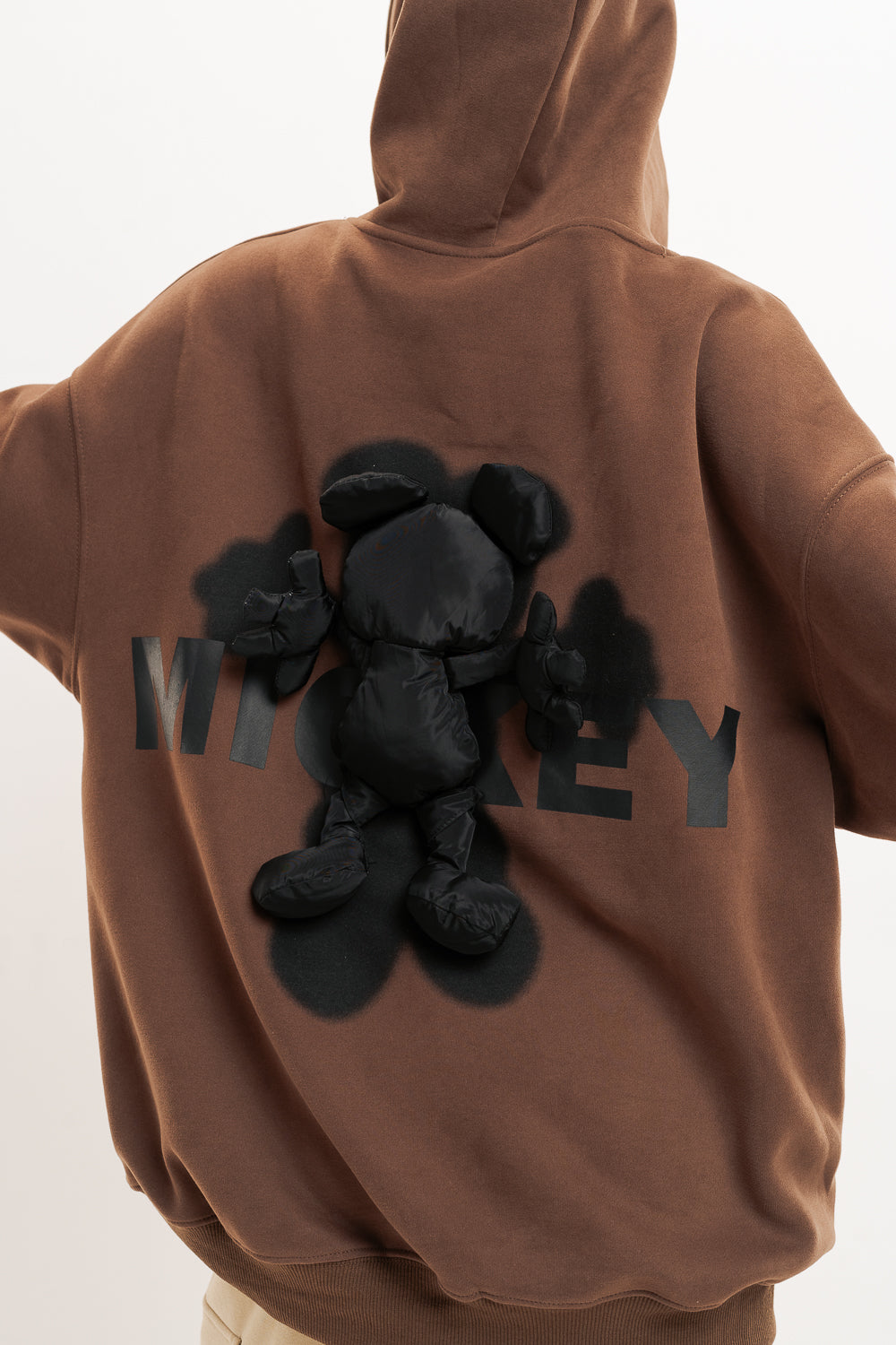 Mickey 3D Hoodie In Brown
