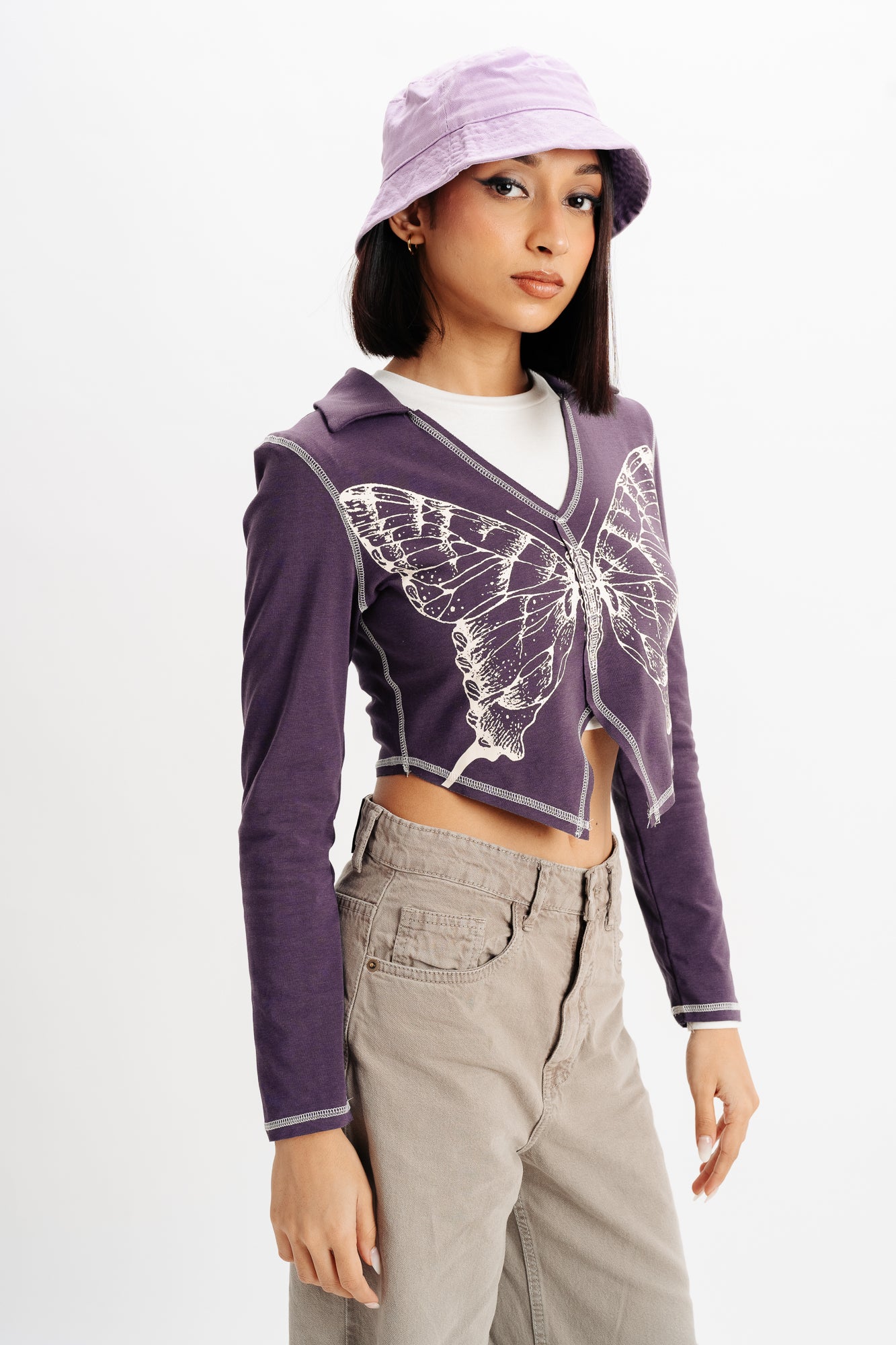 Purple Full Sleeves Top