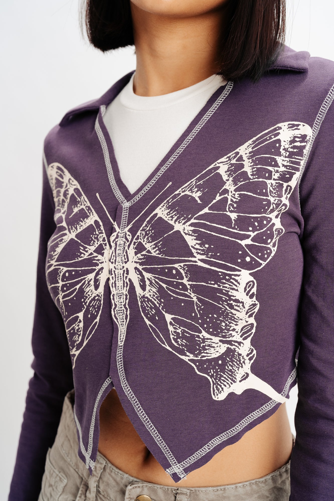 Purple Full Sleeves Top