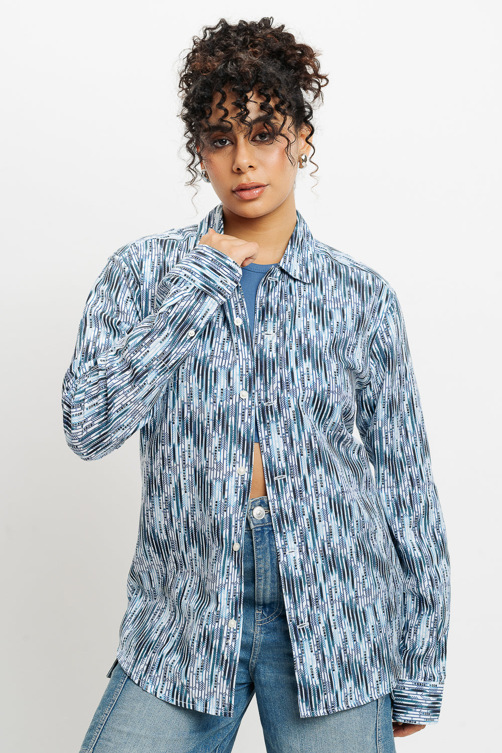 Muted Stripes Full Sleeves Women's Shirt