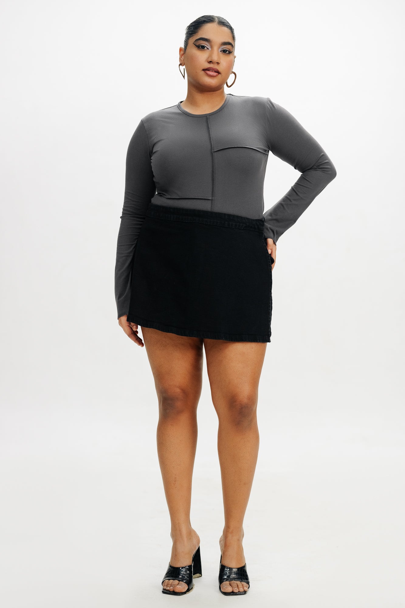 Plus size best sale black skort