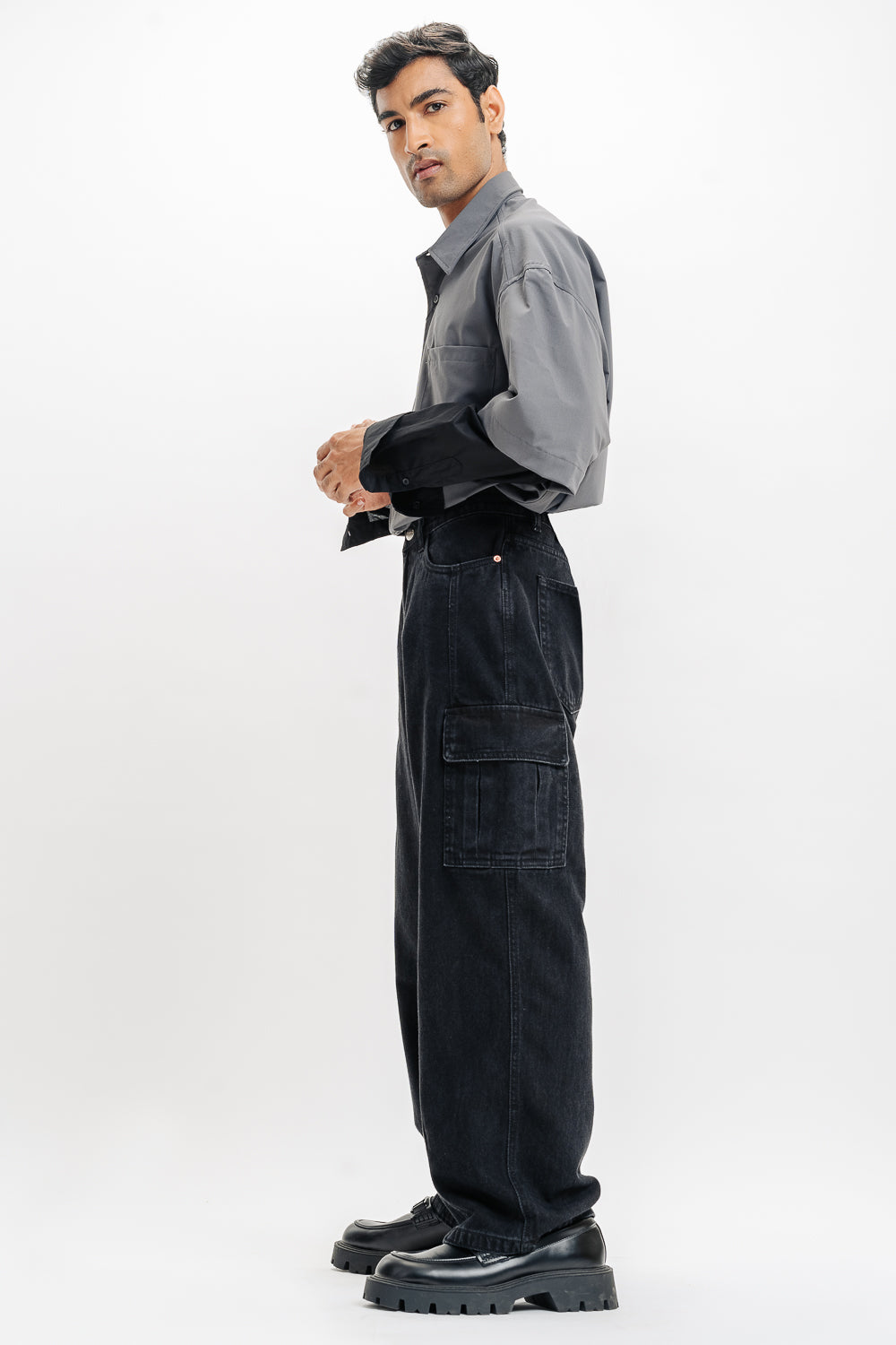 Coal Cut Men's Baggy Straight Cargo Jeans