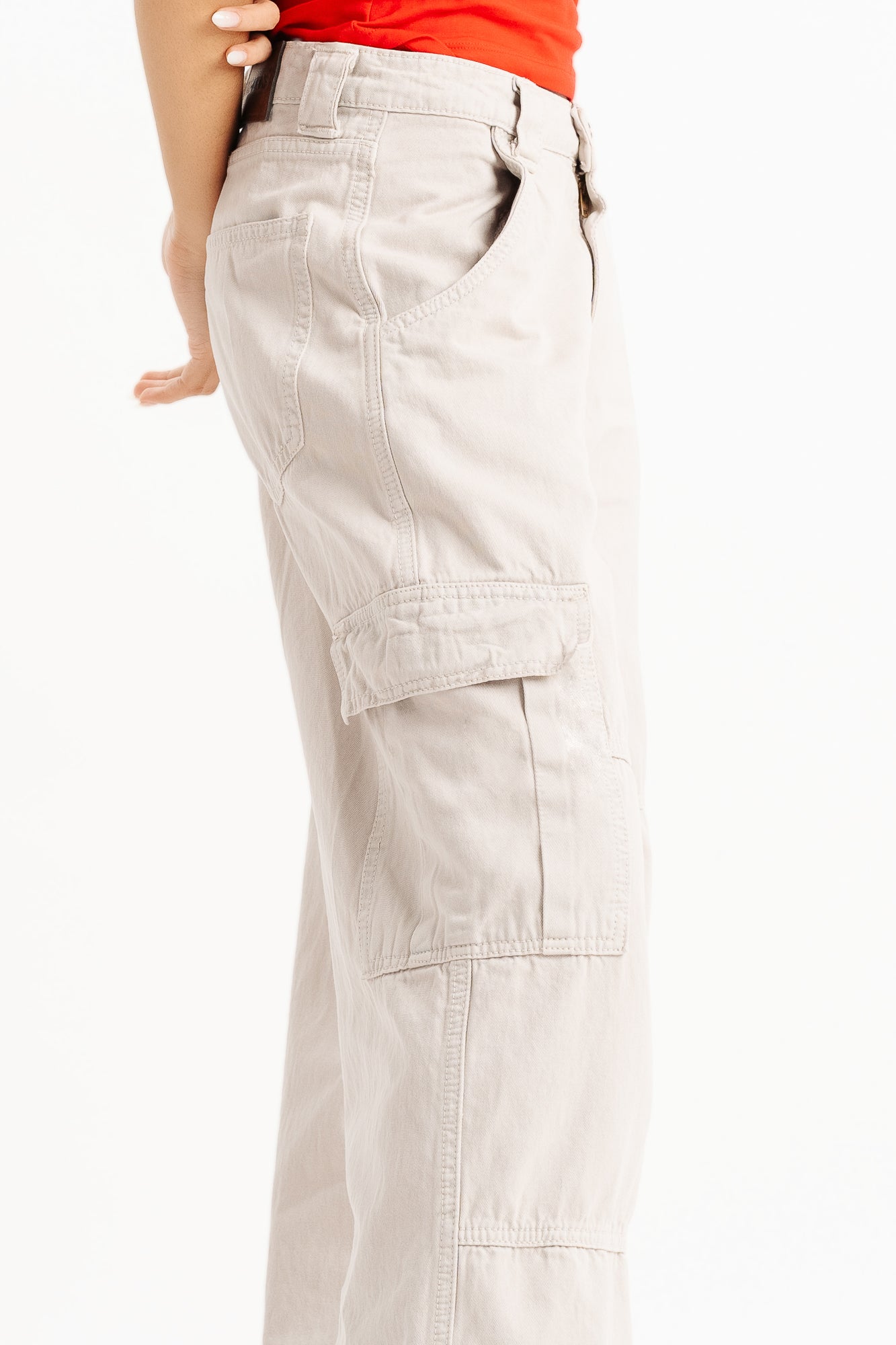 Bisque Women's Wide Cargo Jeans