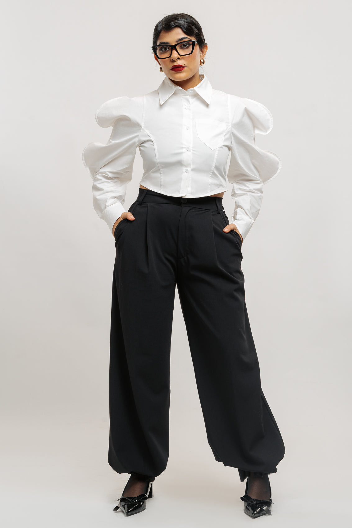 Wavy Sleeve Shirt