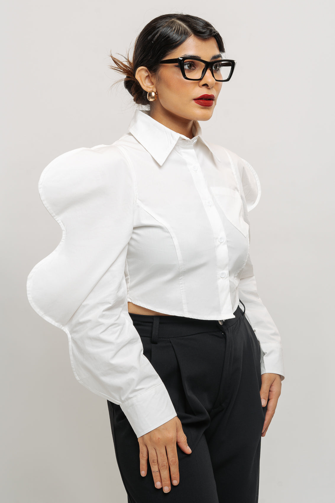 Wavy Sleeve Shirt