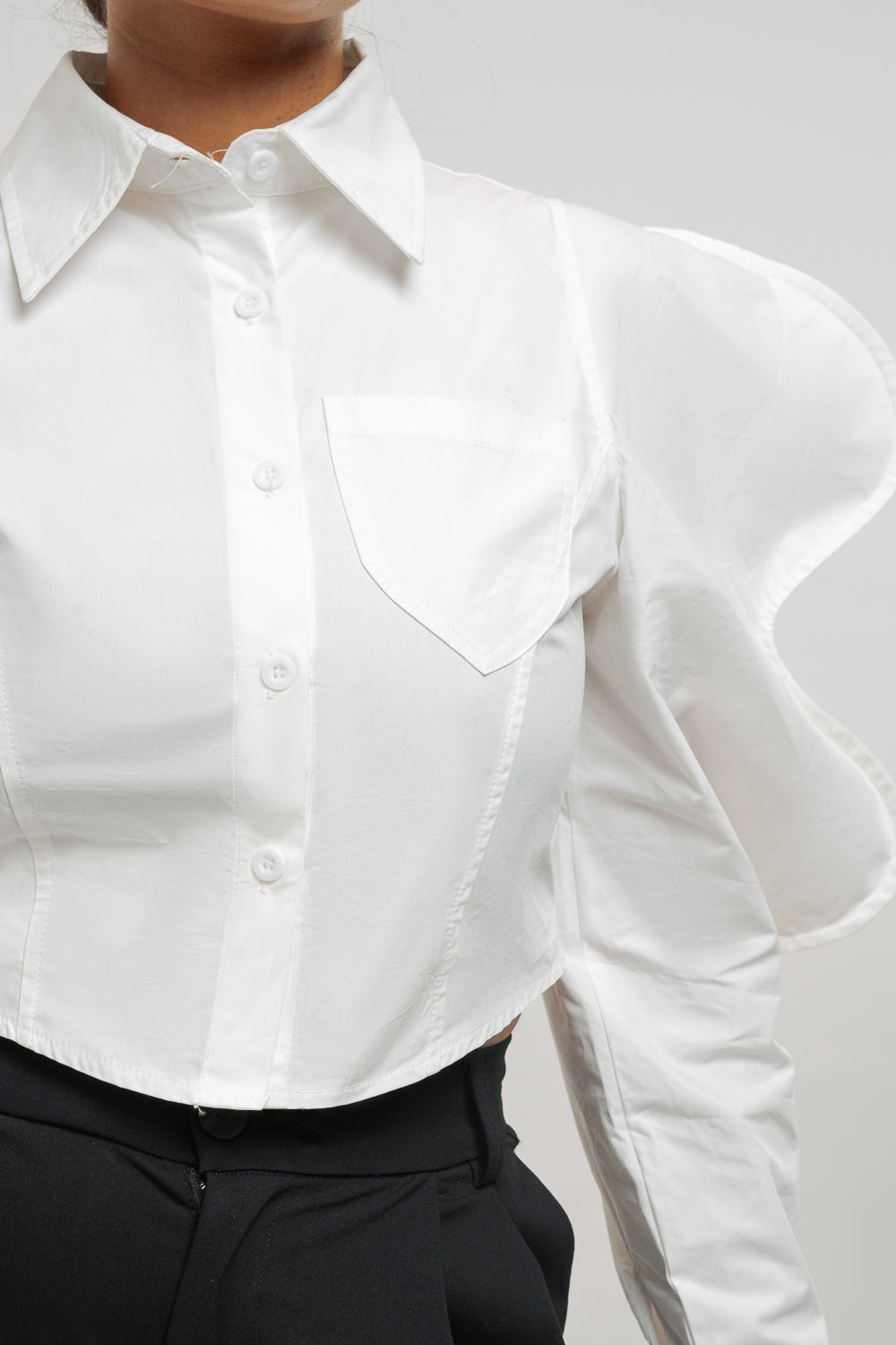 Wavy Sleeve Shirt
