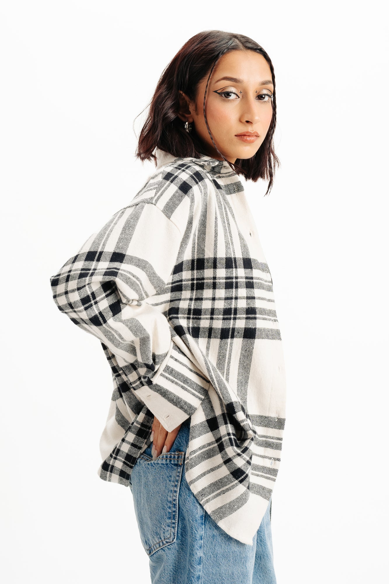 Twill Black And White Shirt