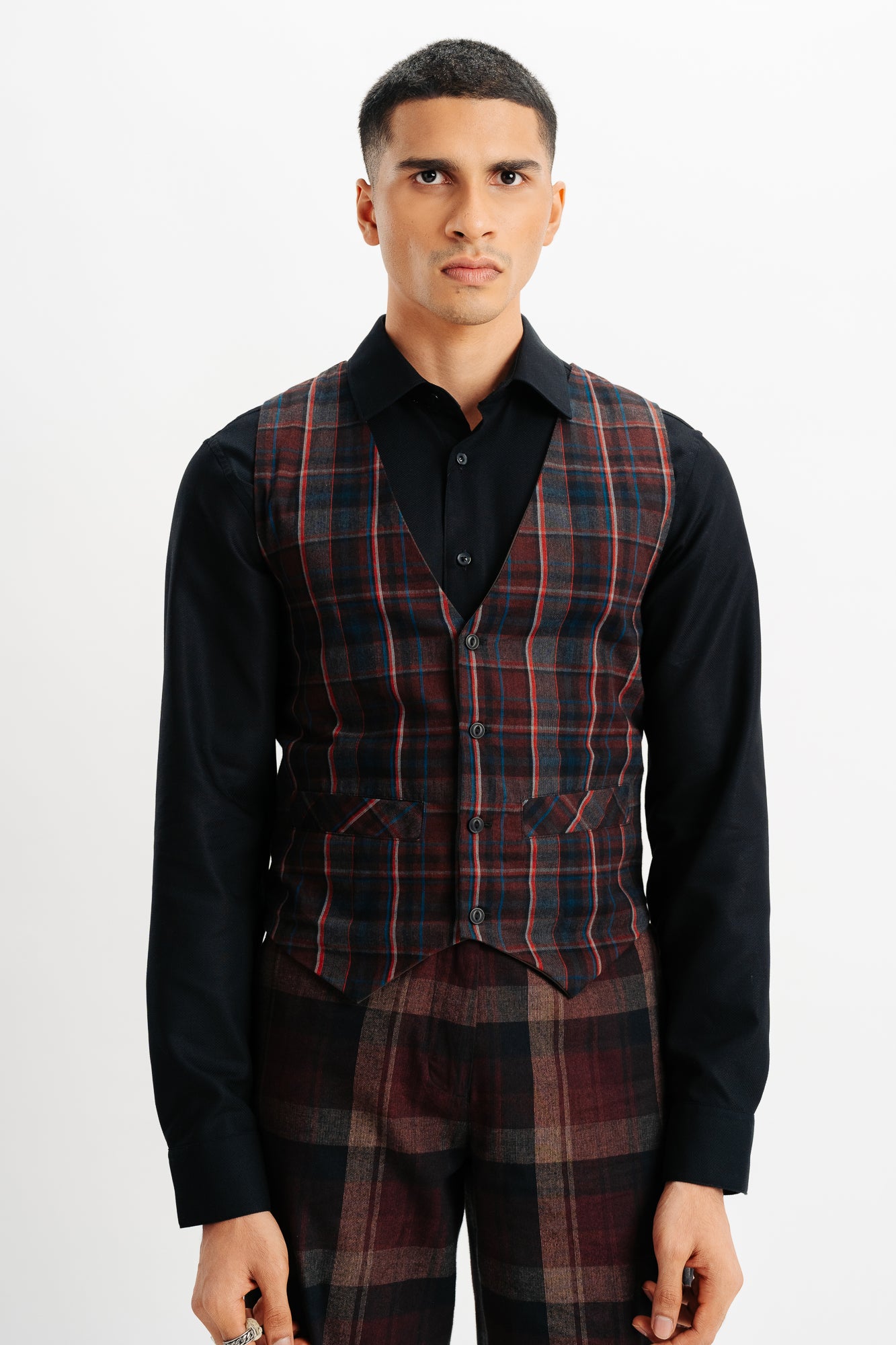 Plaid Men's Vest