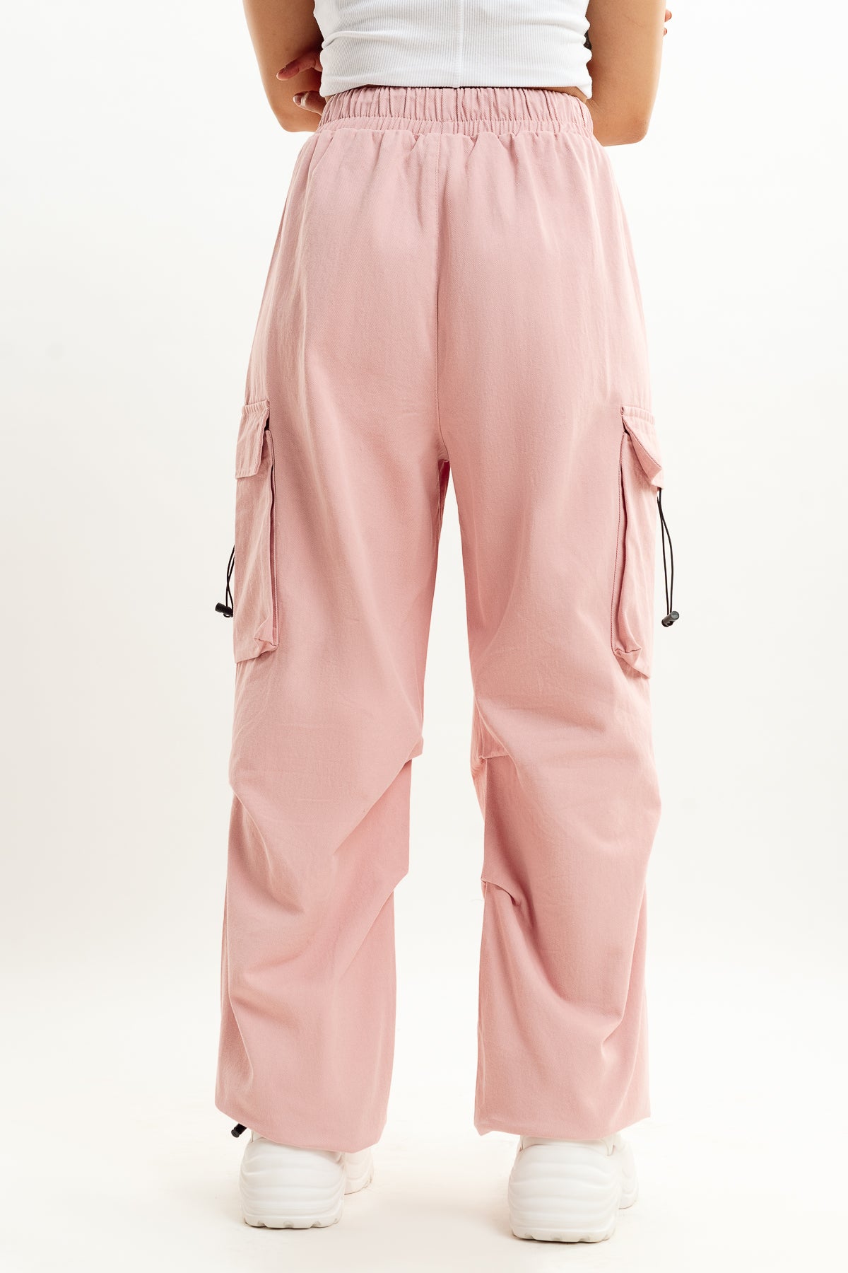 Pink Drawstring Cargo Pant