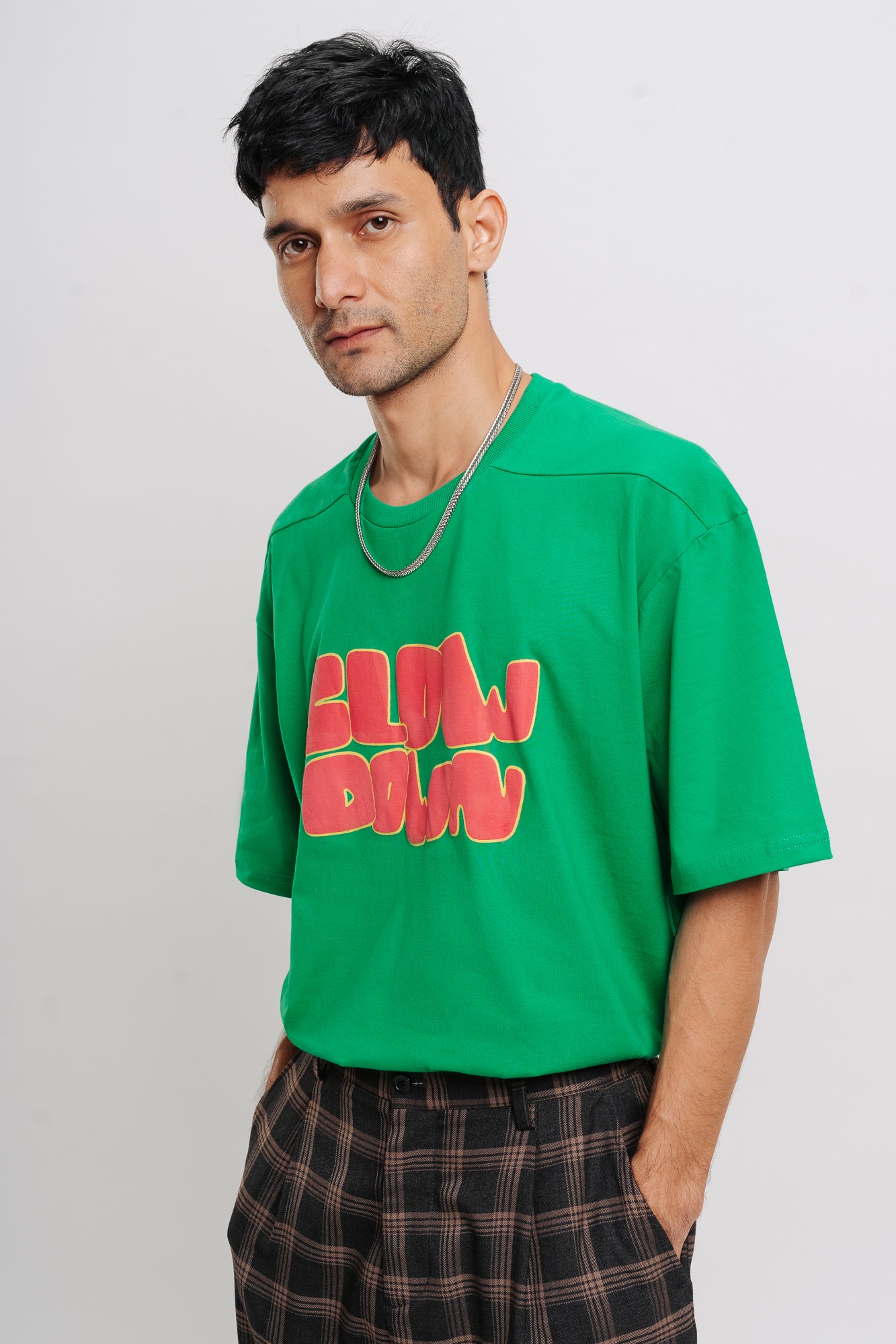 SLOW DOWN GREEN MEN'S TEES