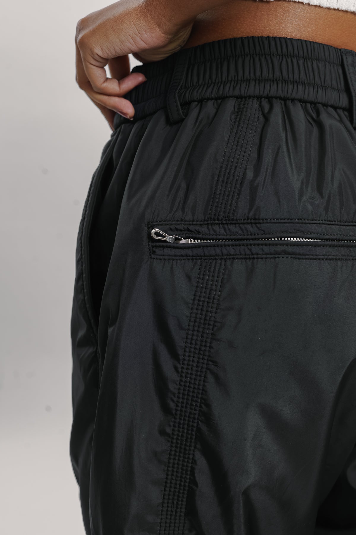 Dark Grey Parachute Cargo Joggers
