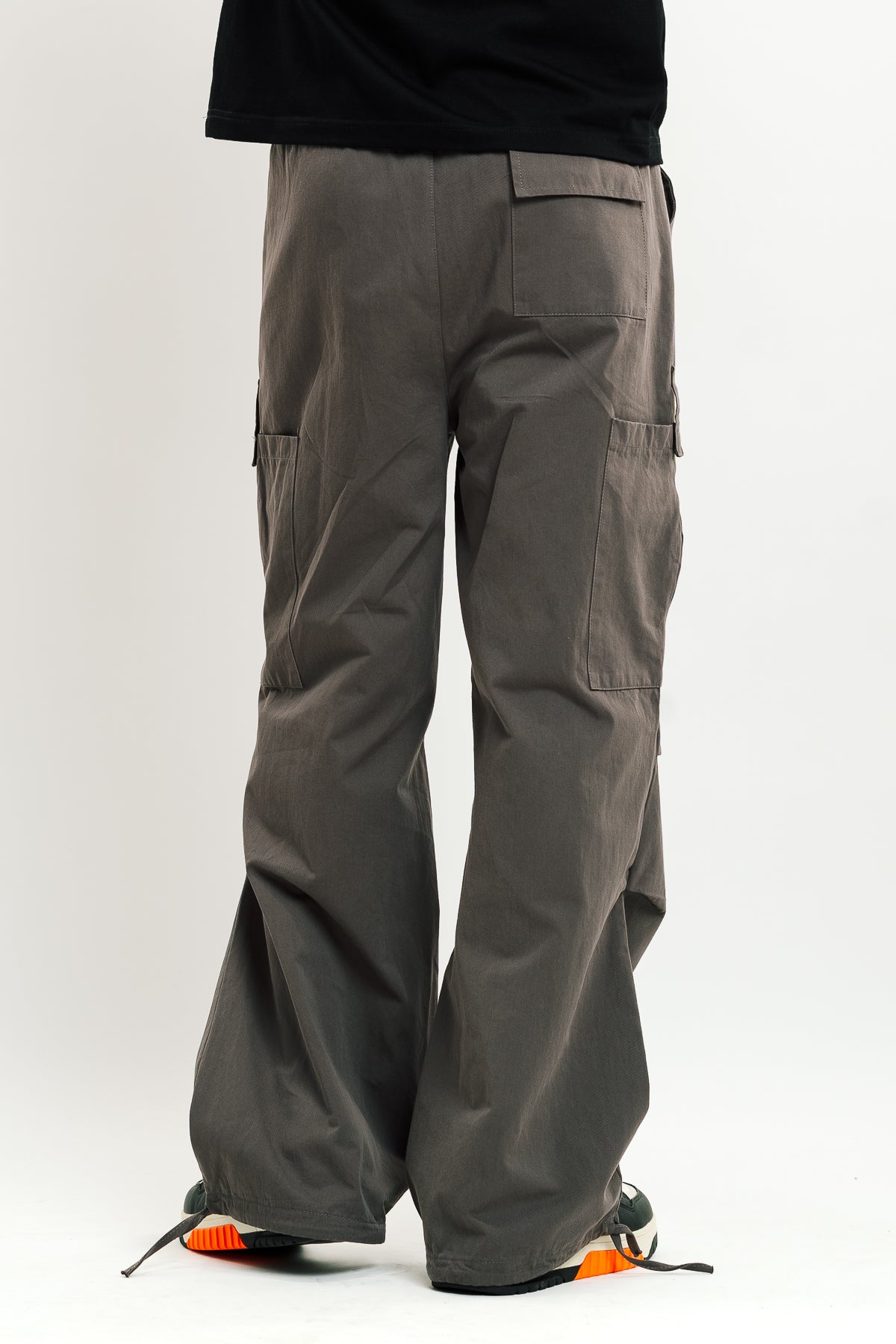 Men's Grey Drawstring Cargo Pant