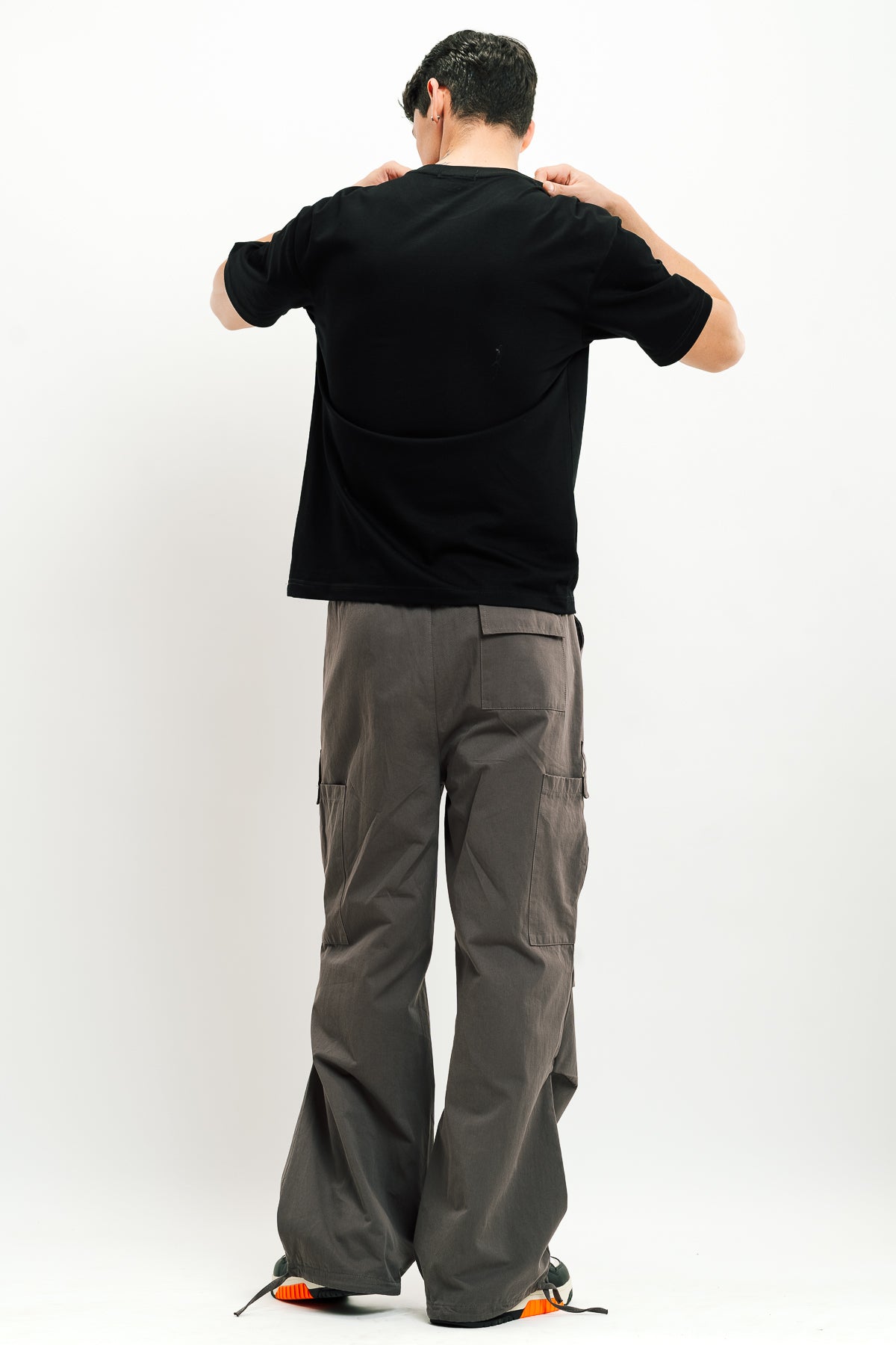 Men's Grey Drawstring Cargo Pant