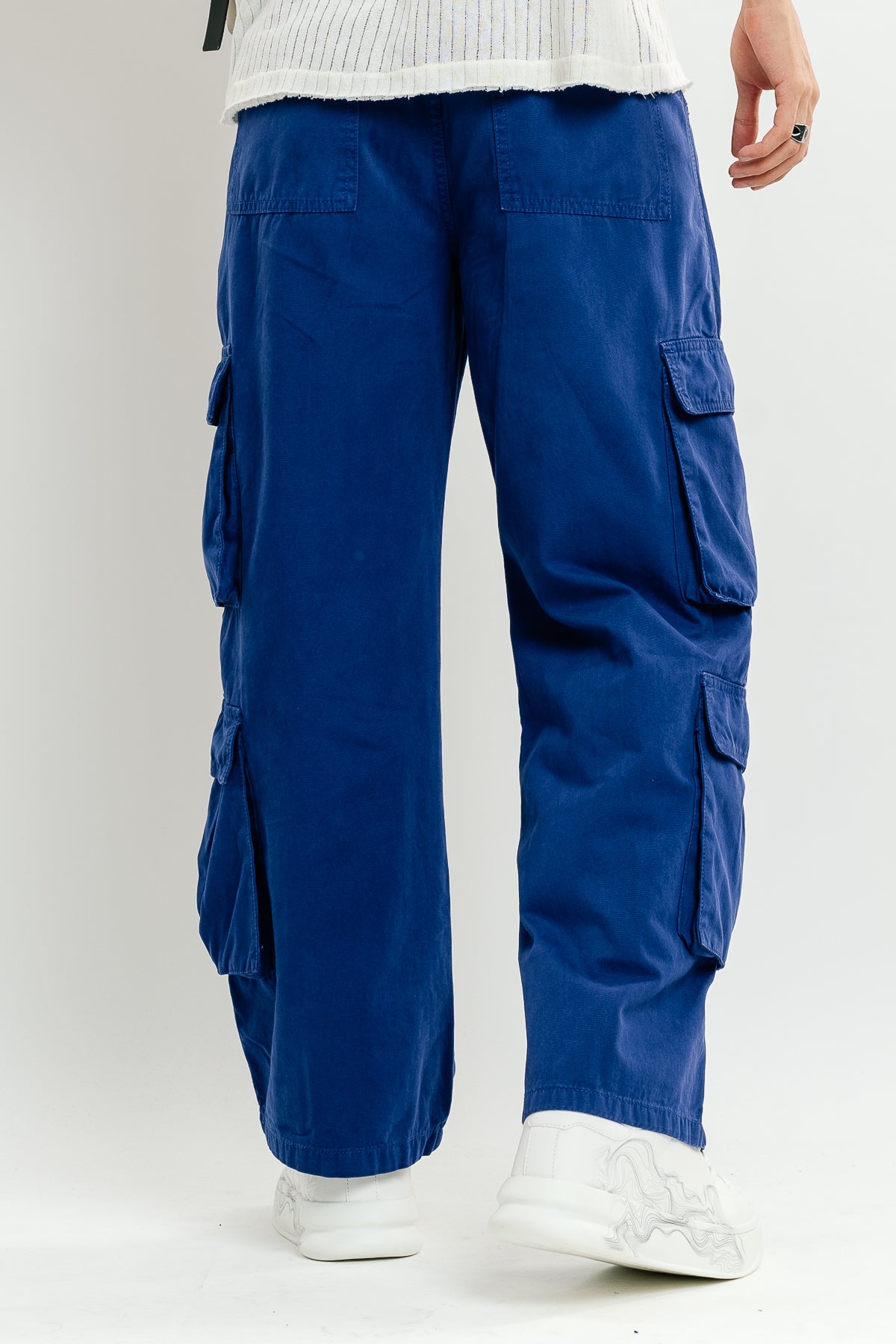 Bright Blue Men's Baggy Straight Cargo Pants