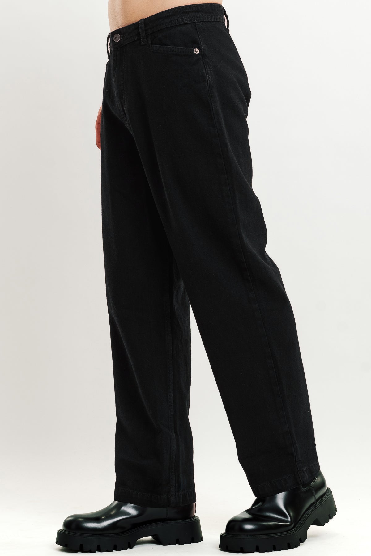 Perfect Black Men's Straight Jeans
