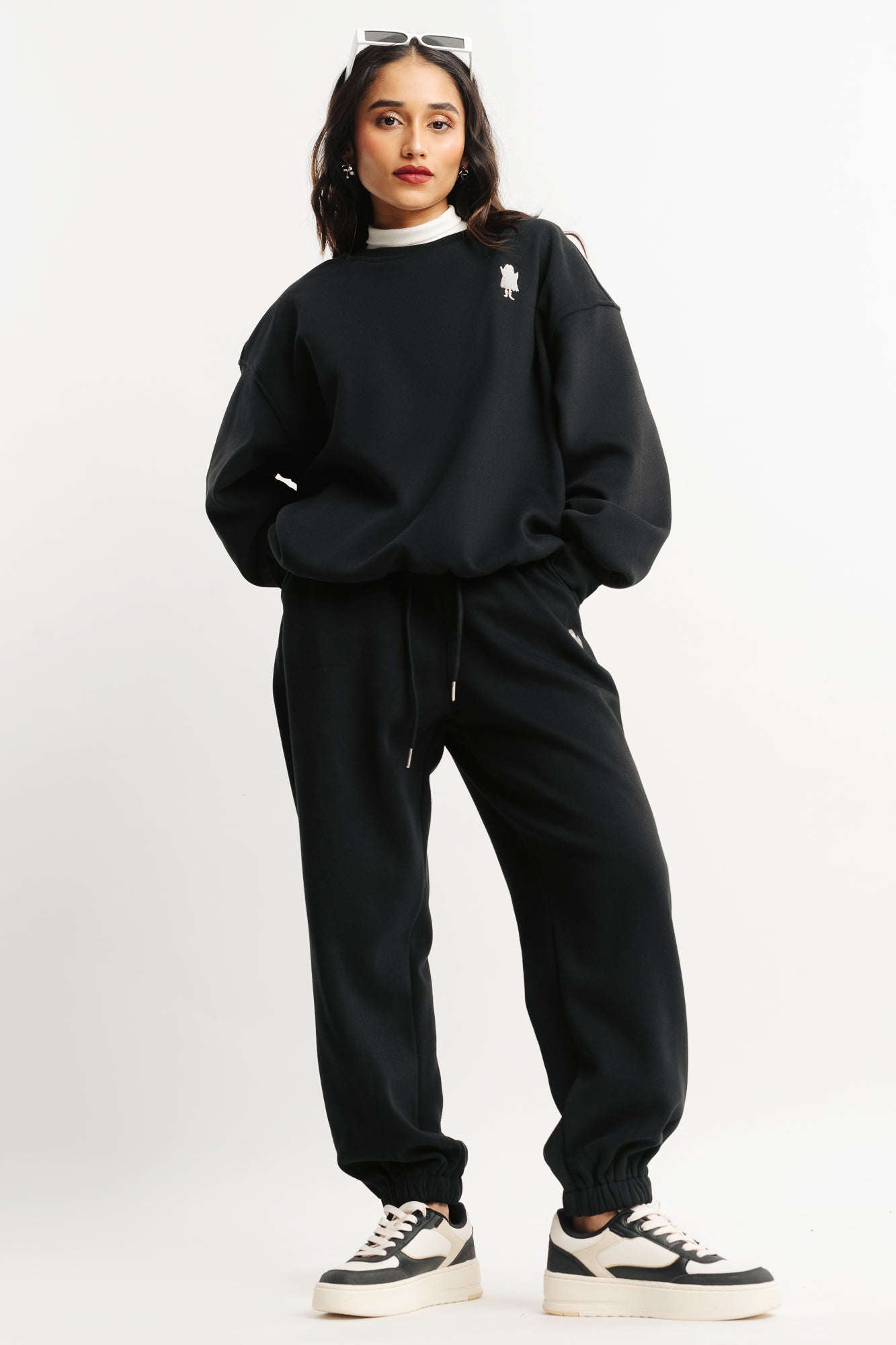 Women's Sweatshirt & Joggers Co-ord Set (Black) – FELLICIA