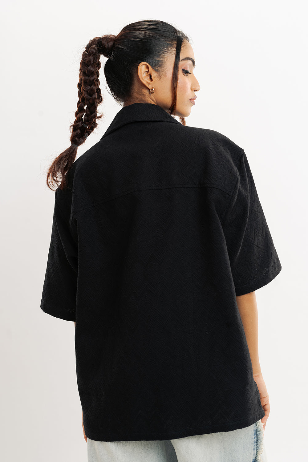 Angular Black Women's Shirt