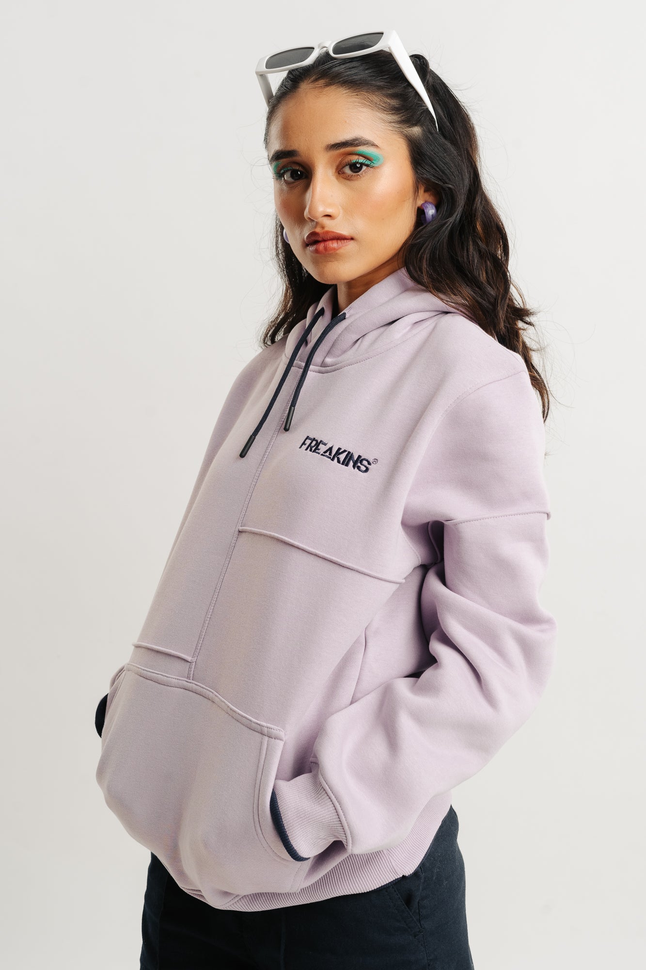 Lilac Cut Sew Hoodie