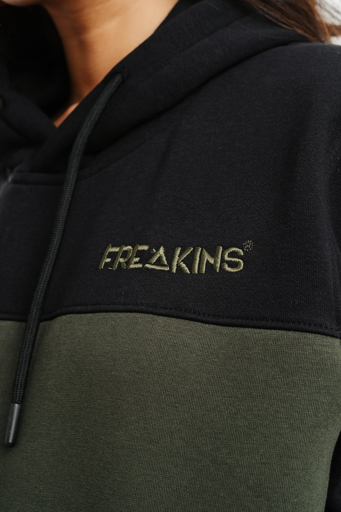 Olive Black Freakin Hoodie