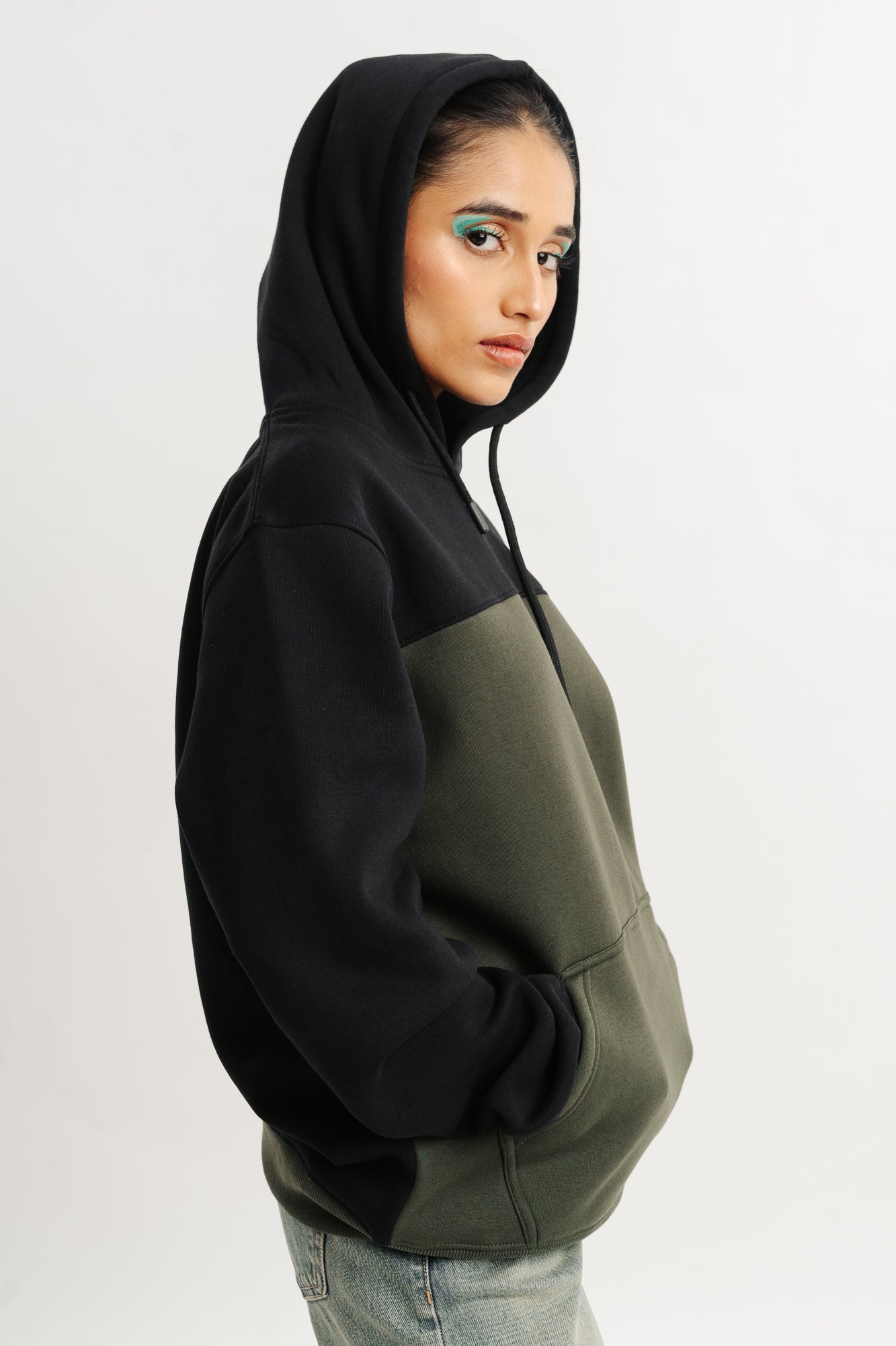 Olive Black Freakin Hoodie