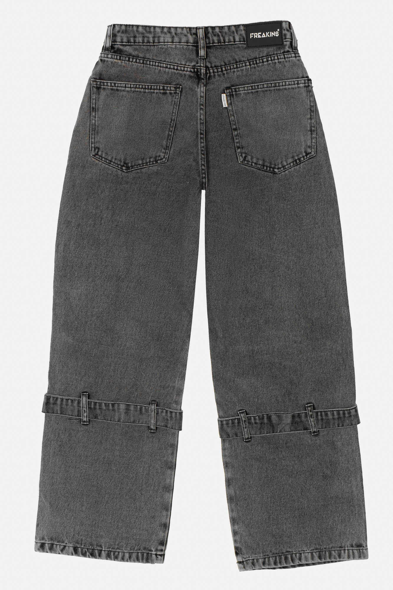 Charcoal Open Zip Pants
