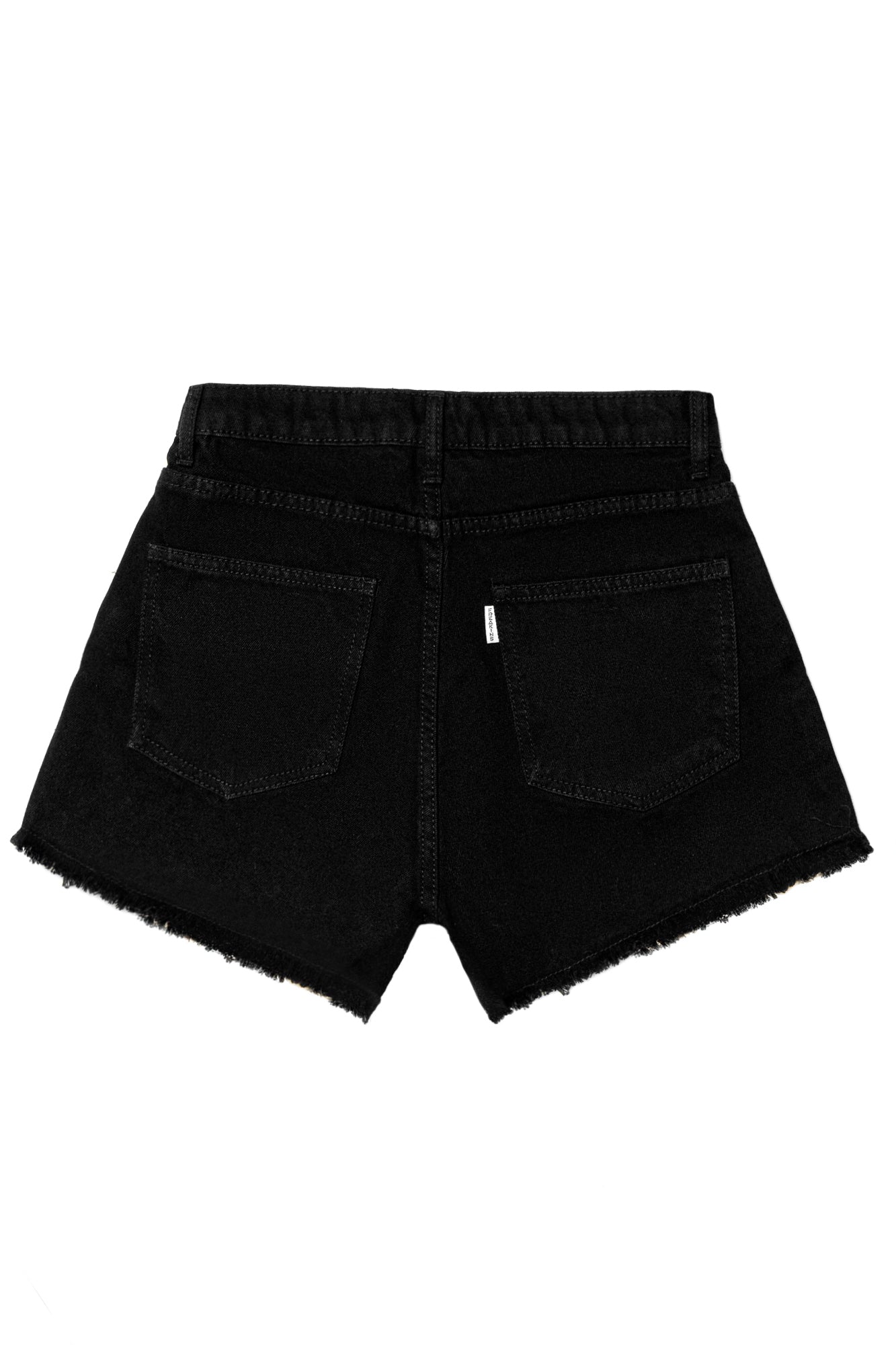 Black Frayed Women's Shorts