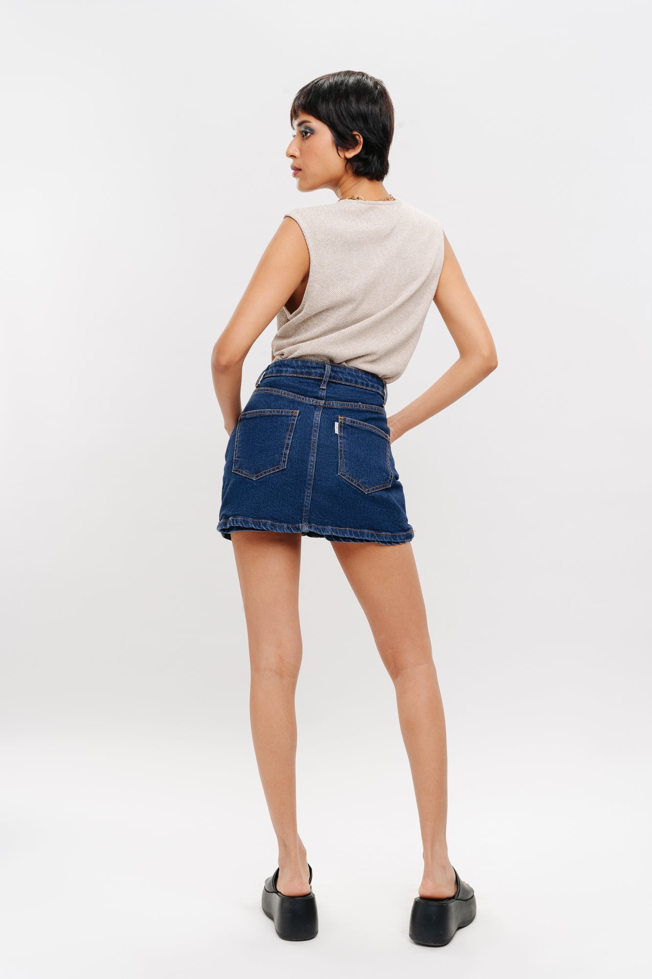 Midnight Classic Denim Skort