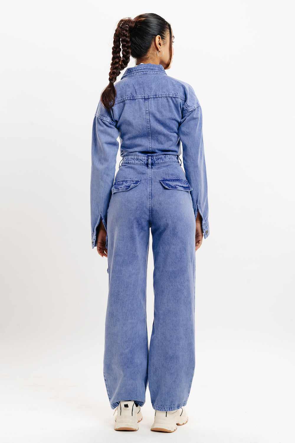 Denim Violet Wash Carpenter Jumpsuit