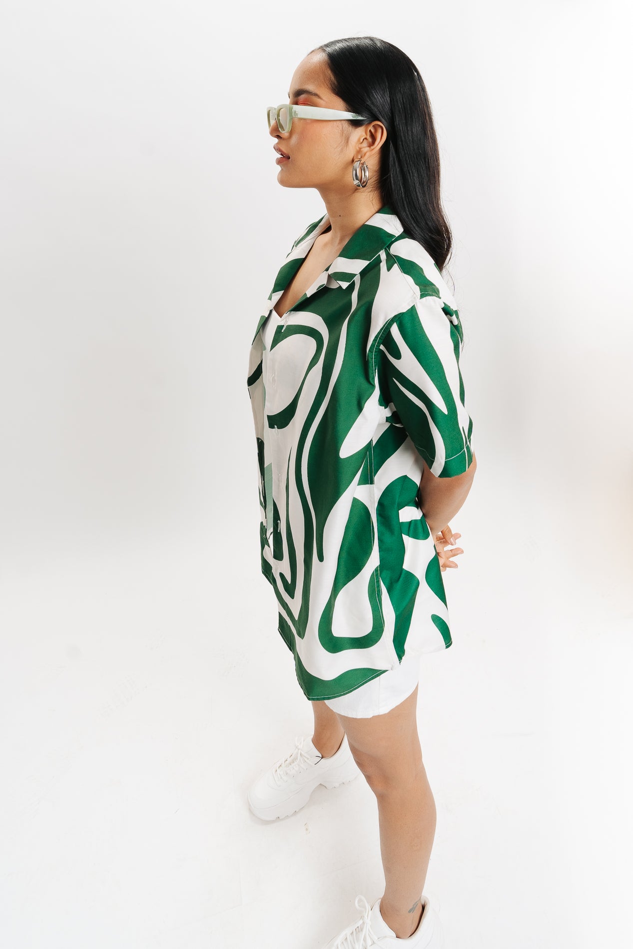 Green Abstract Printed Shirt