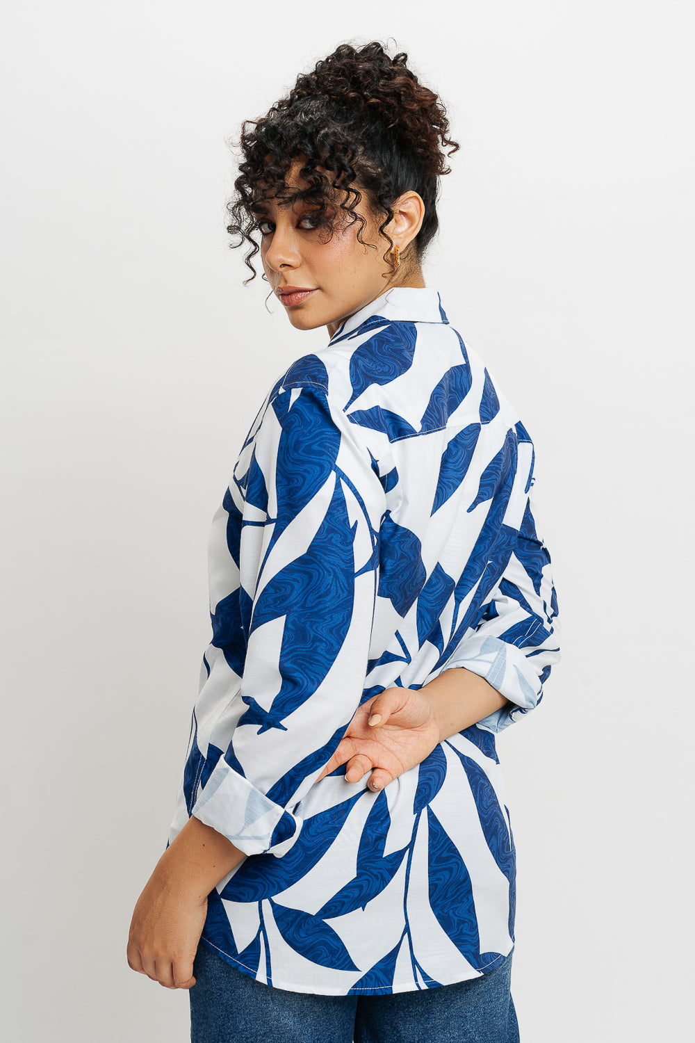 Leafy Marble Full Sleeves Women's Shirt