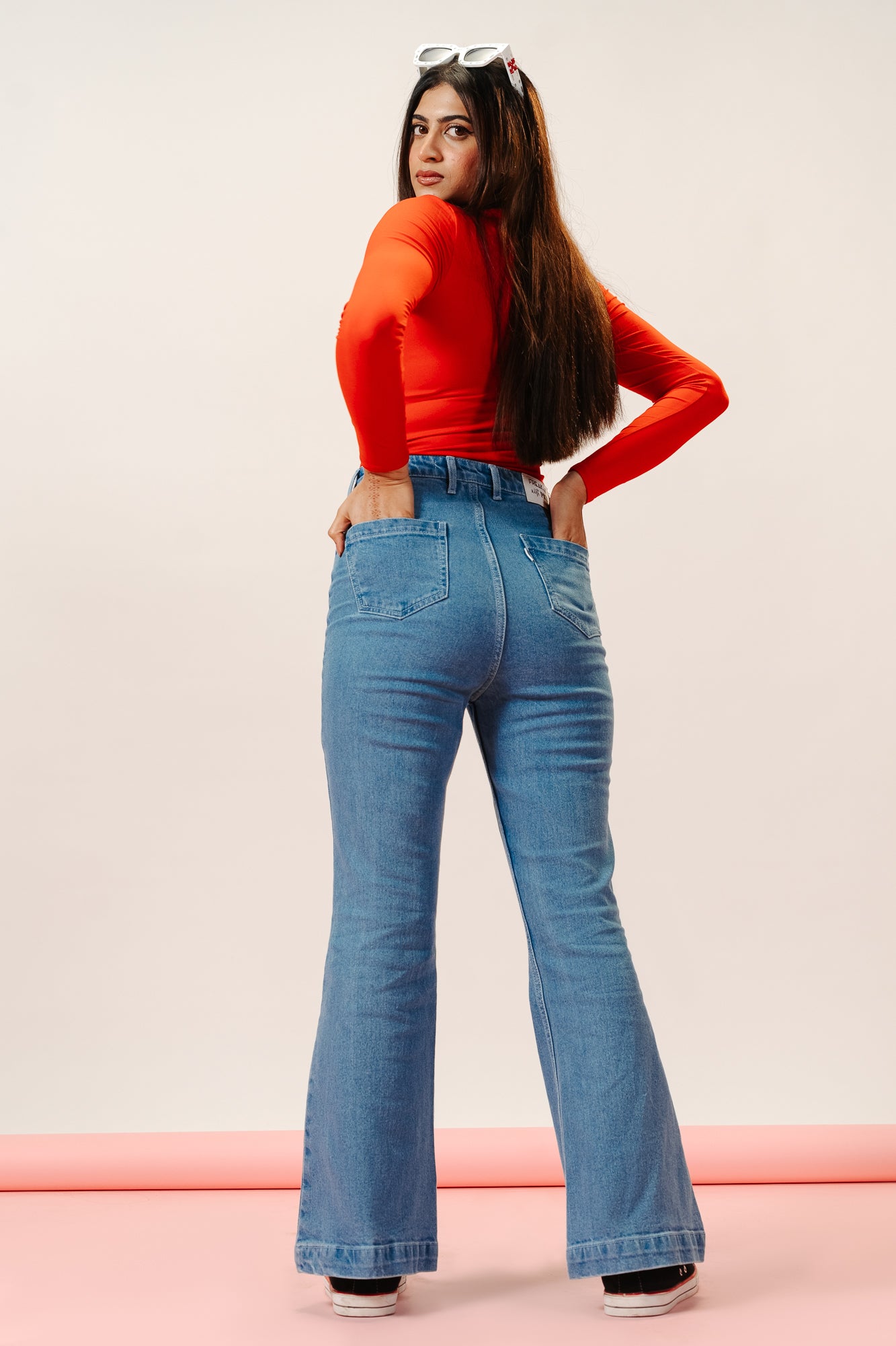 Blue Front Pocket Women's Bootcut Jeans
