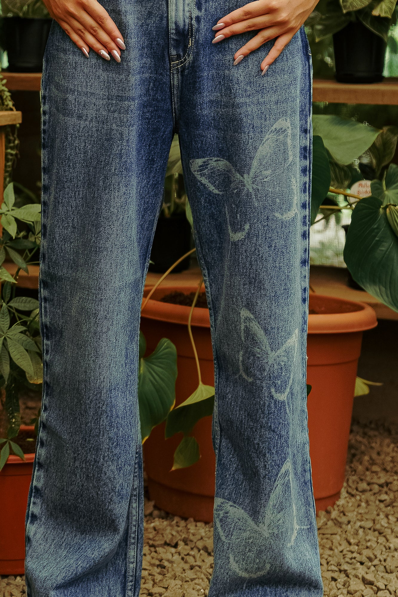 Butterfly Inked Straight Jeans